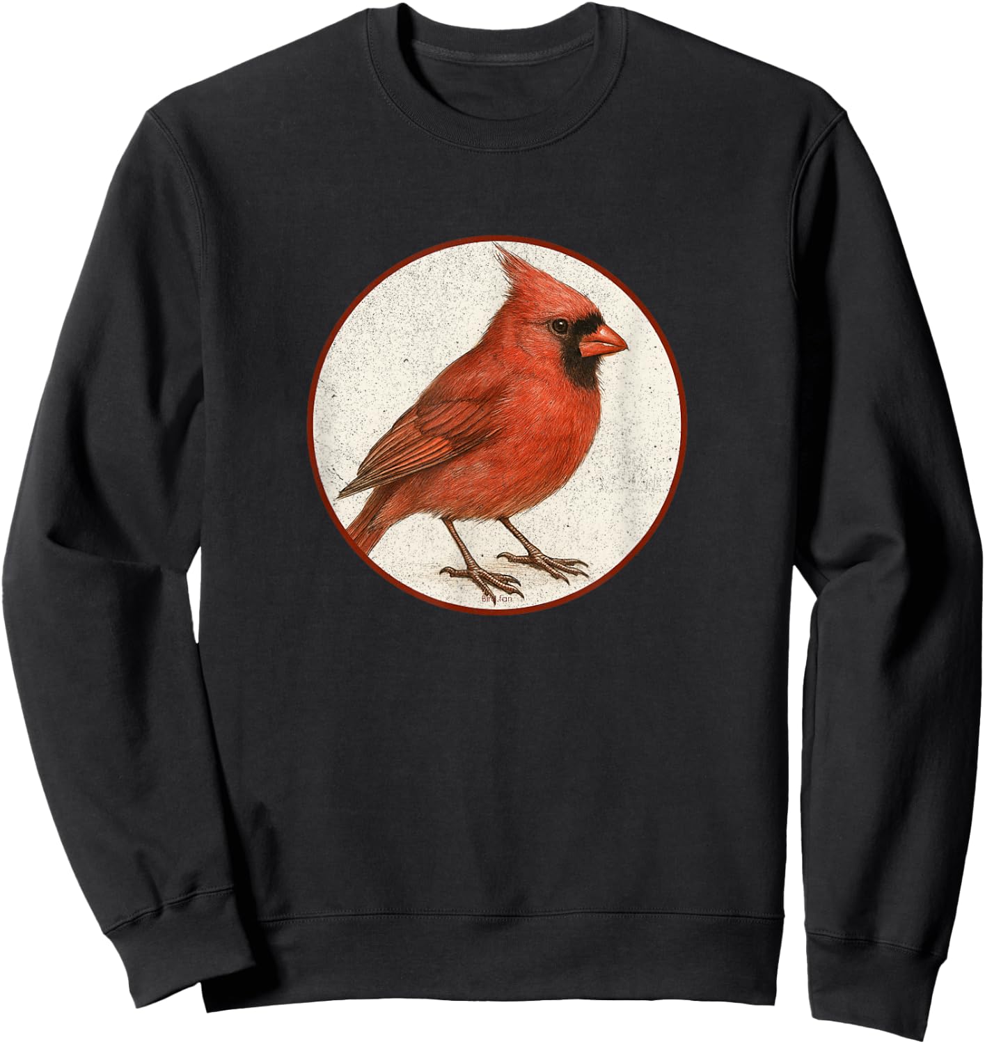Colorful Retro Northern Cardinal Bird Design Sweatshirt - Sweatshirt | Black