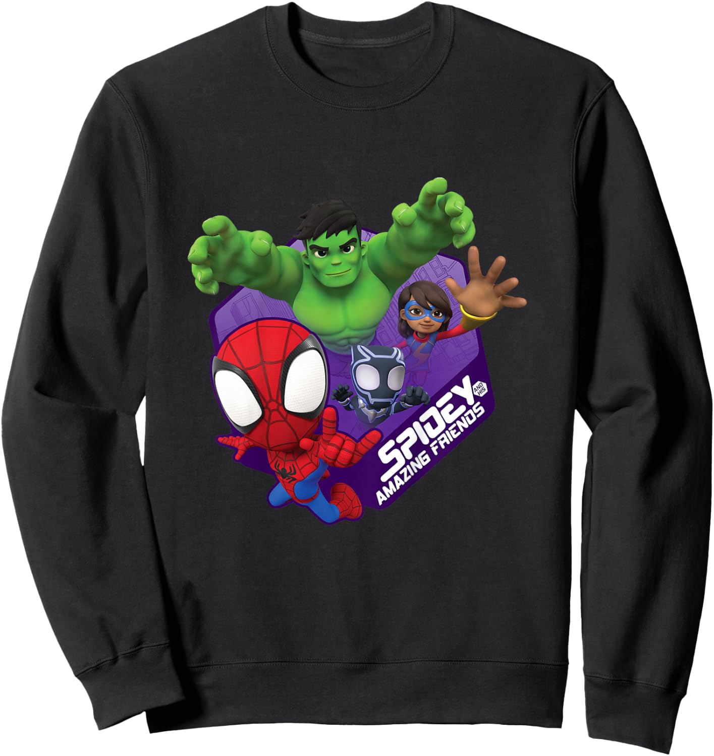 Children's Marvel Spidey and His Amazing Friends Boys , blue Sweatshirt - Sweatshirt | Black