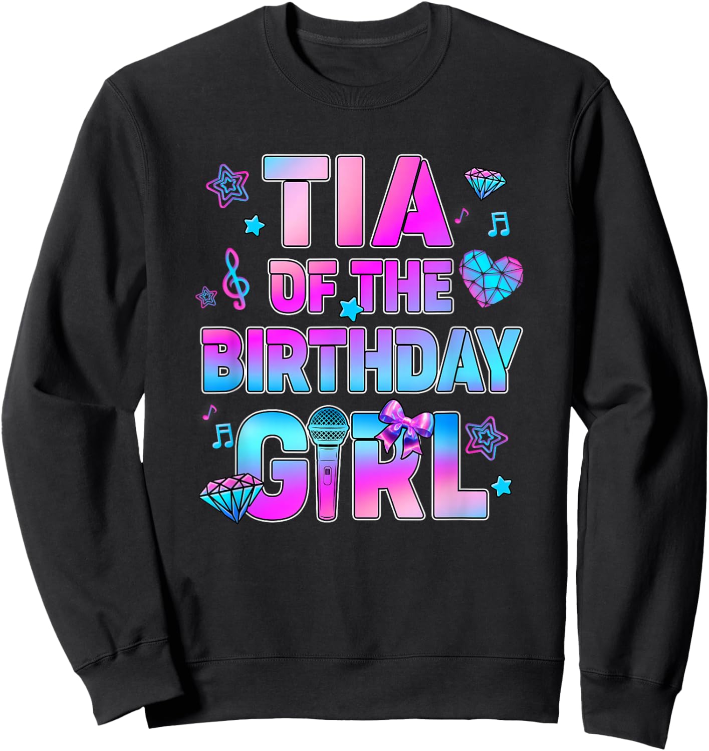 Tia of The K-Pop Birthday Girls Korean Music Family Sweatshirt - Sweatshirt | Black
