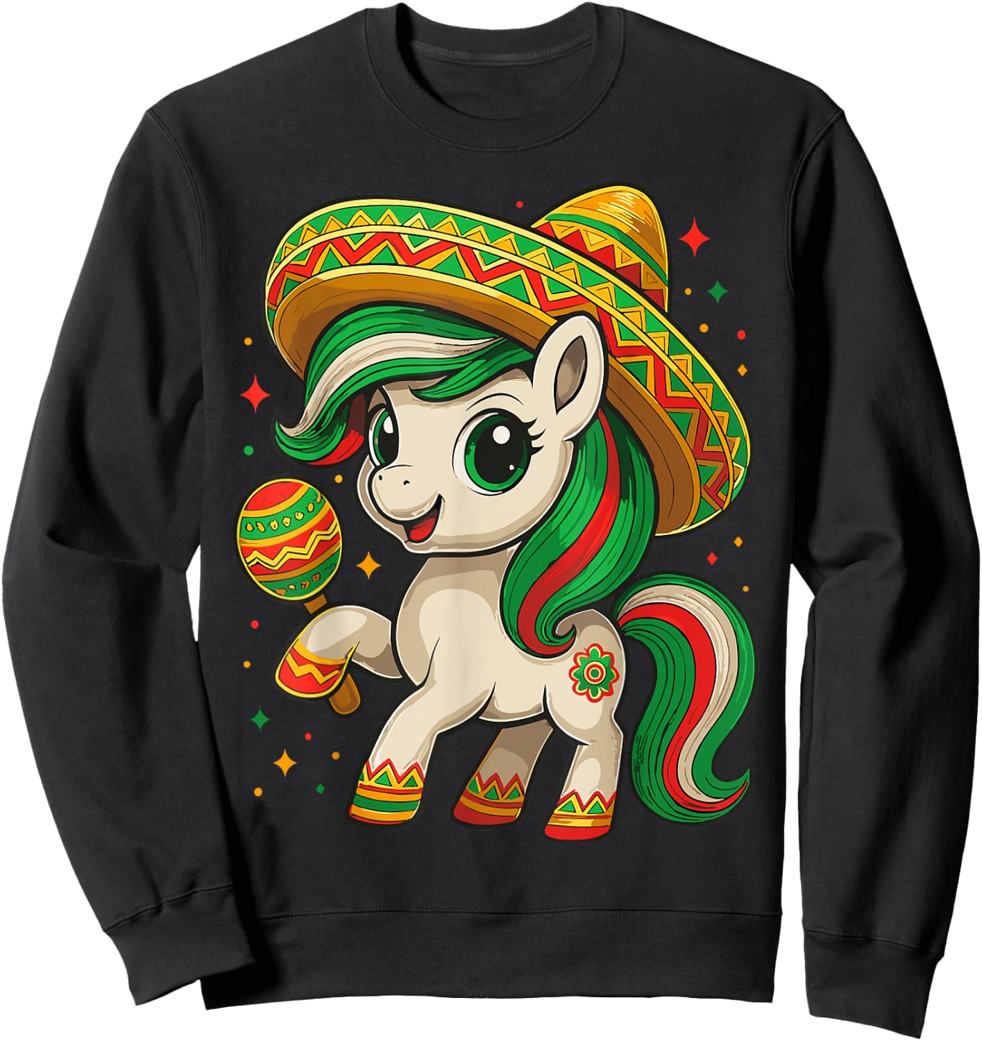 Unicorn Cinco de Mayo Mexican Sweatshirt - Sweatshirt | Black