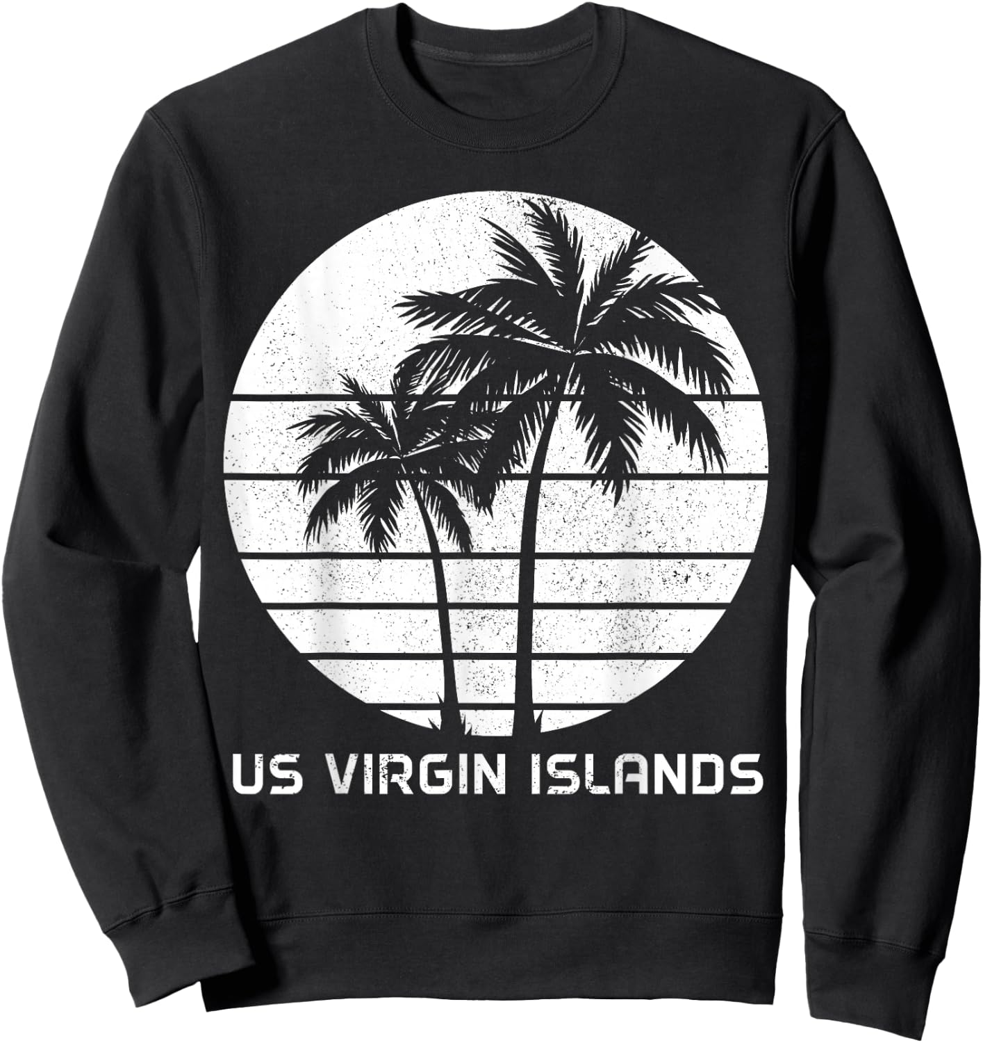 Vacances aux îles Vierges américaines | Pride Beach | USVI Vintage Sweatshirt - Sweatshirt | Black