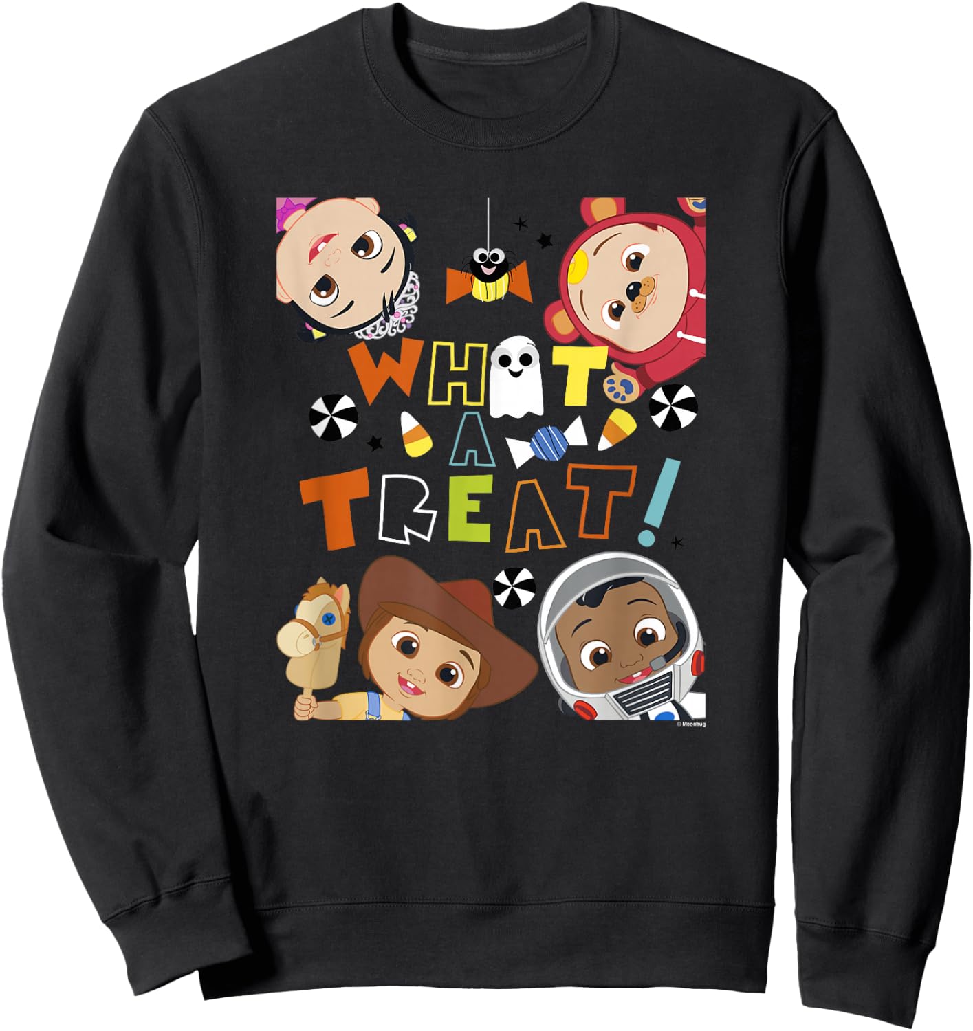 CoComelon Classic Halloween Treat Group Shot Sweatshirt - Sweatshirt | Black