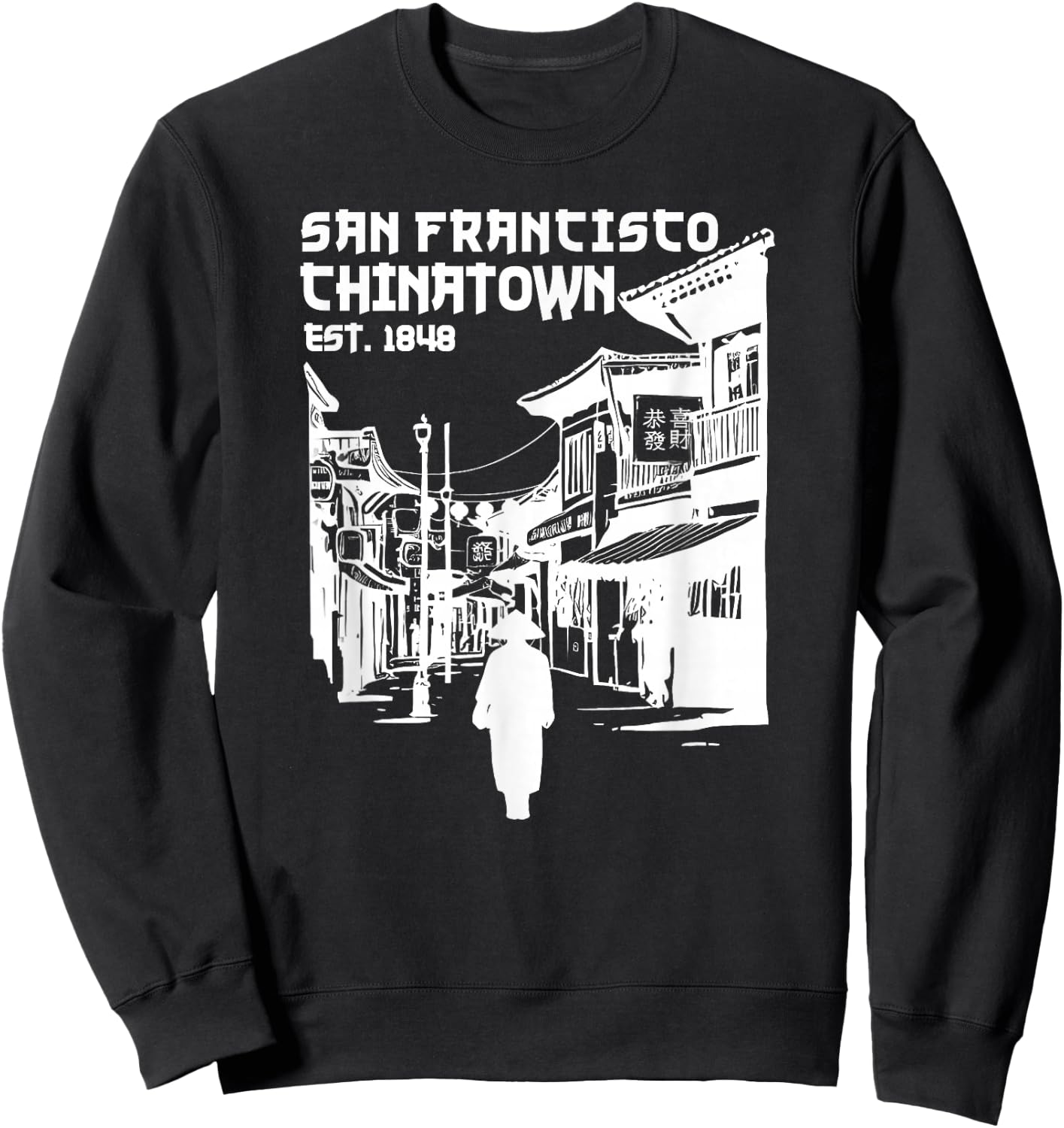 San Francisco Chinatown Chinese American Bay Area Dragon SF Sweatshirt - Sweatshirt | Black