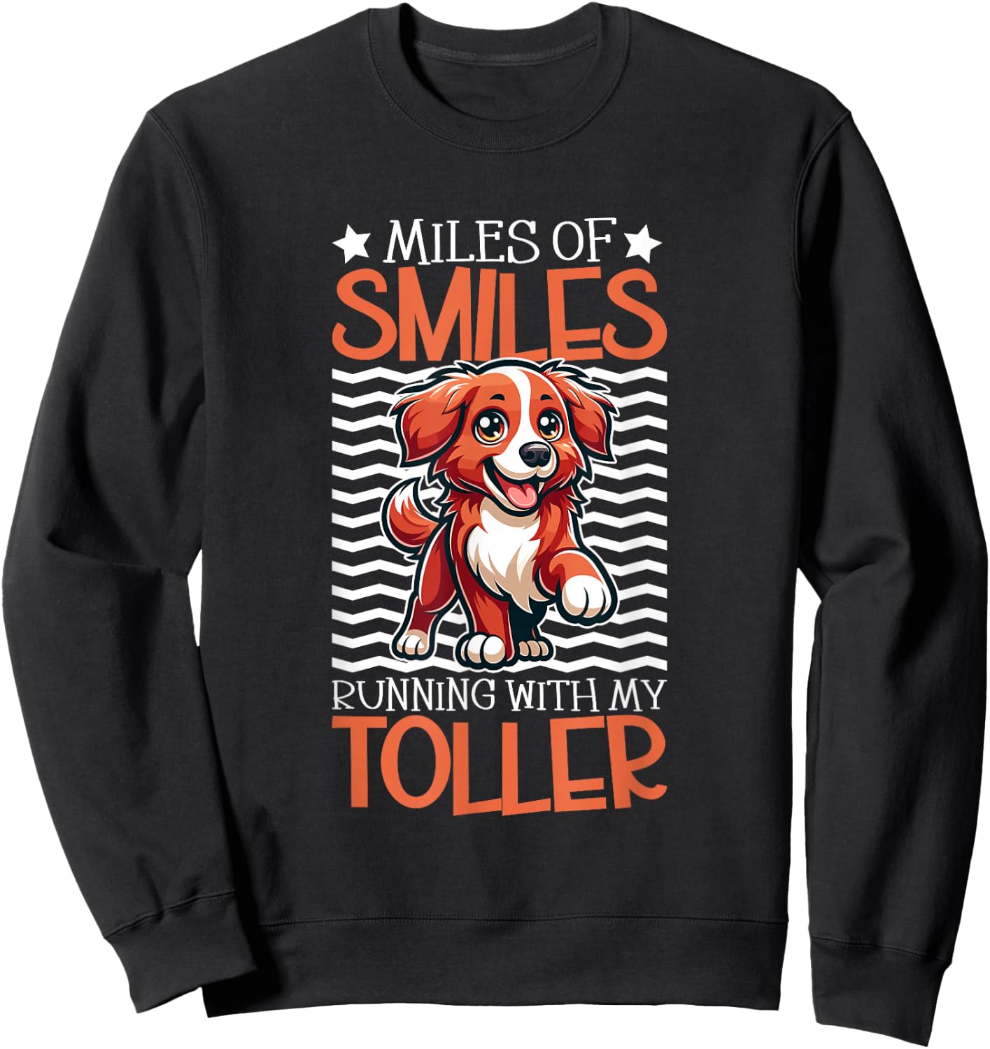 Crazy and Tolling Retriever from Nova Scotia Duck , Black, S Sweatshirt - Sweatshirt | Black