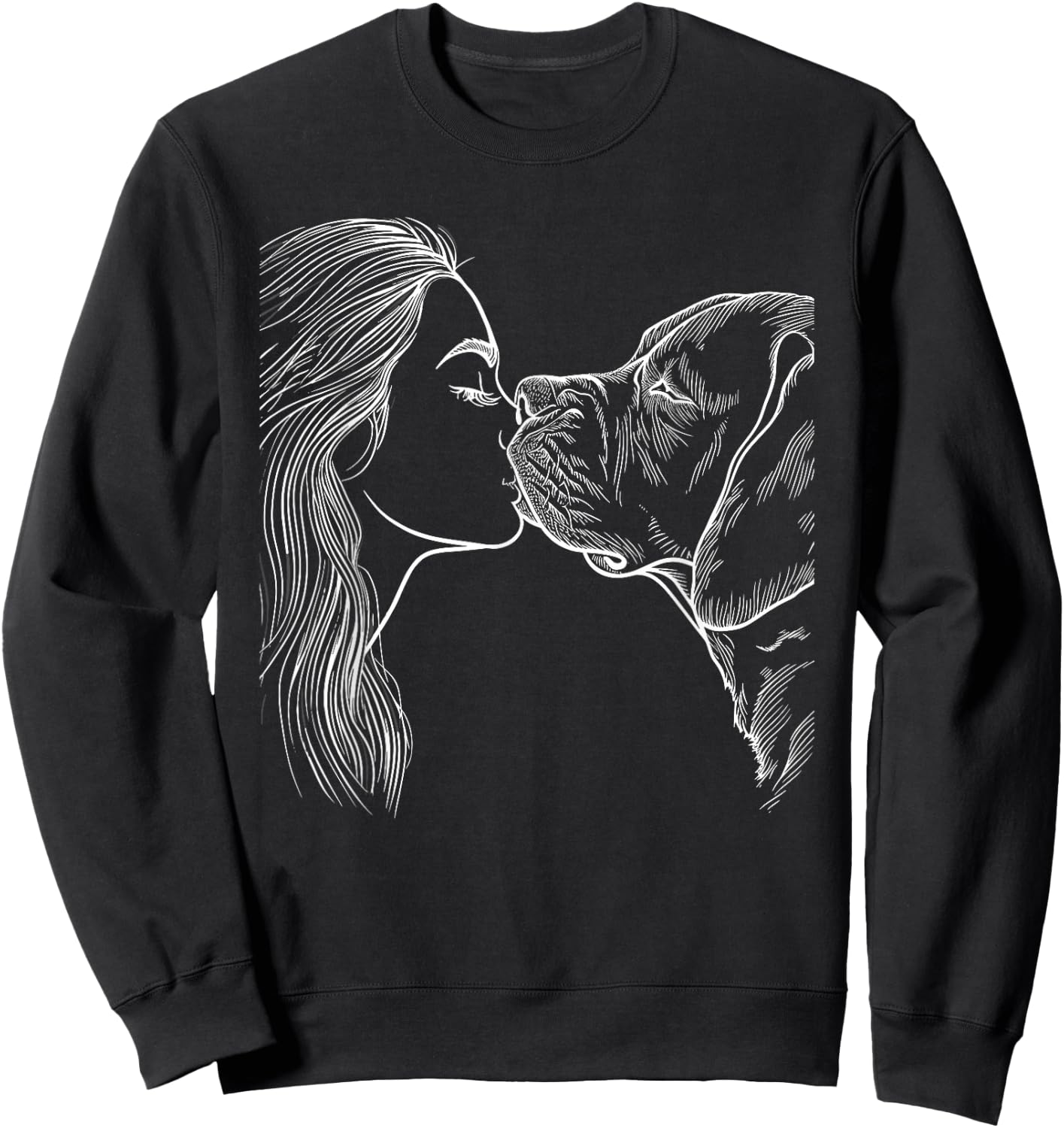 Mastiff Mom Dog Art English Mastiff Lover Mother's Day Sweatshirt - Sweatshirt | Black