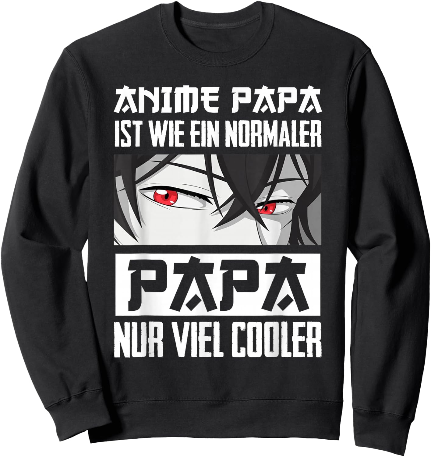Anime Papa Lustiger Vatertag Anime und Manga Anime Vater Sweatshirt - Sweatshirt | Black