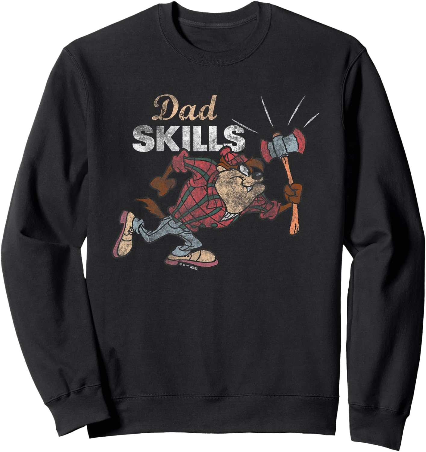 Looney Tunes Father's Day Taz Dad Skills Sweatshirt - Sweatshirt | Black