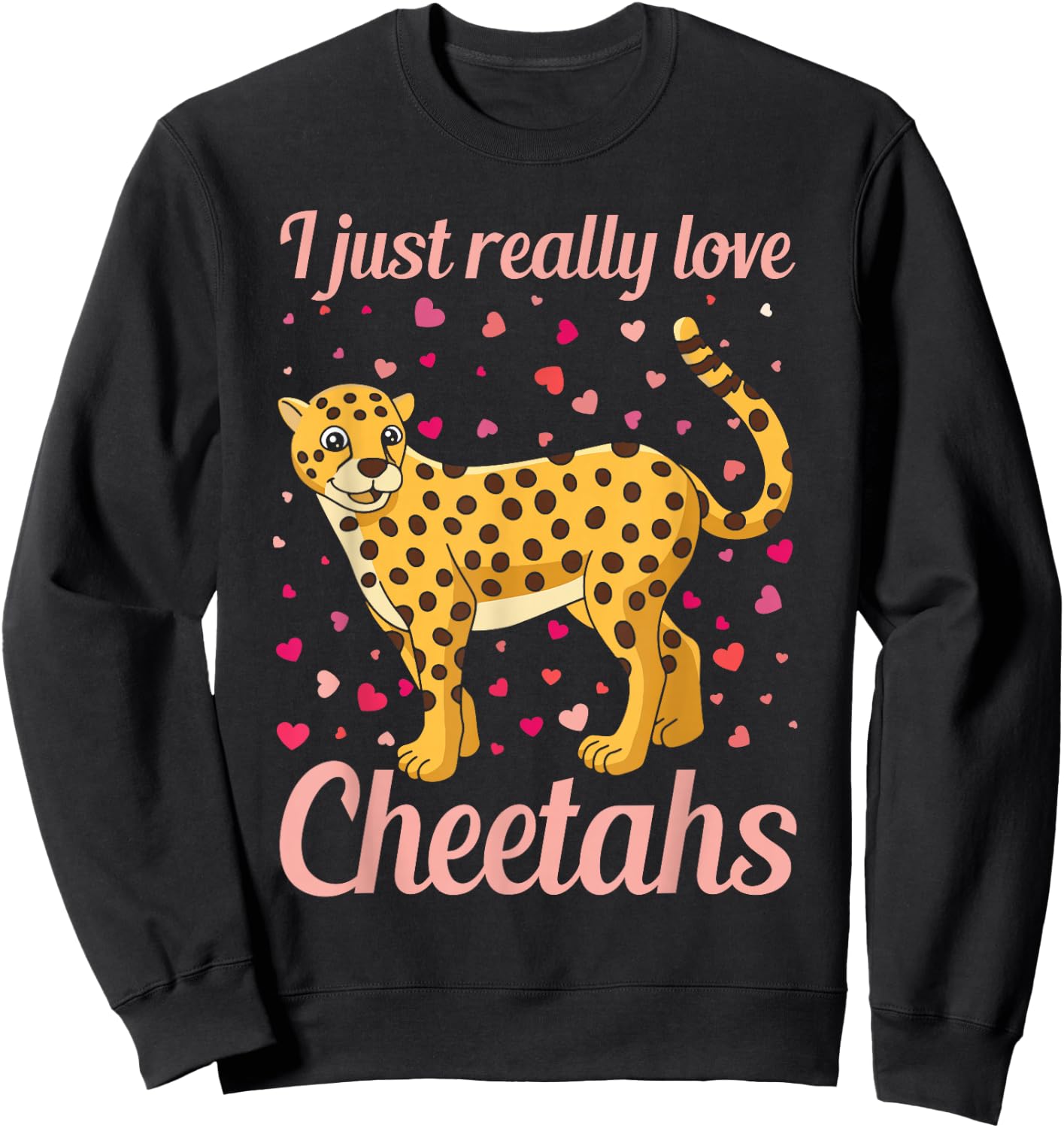 Leopard Cheetah Wild Cat Sweatshirt - Sweatshirt | Black