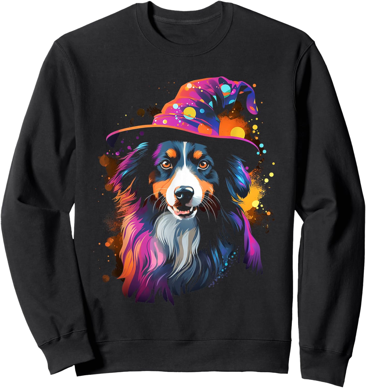 Australian Shepherd Halloween Dog Pet Owner Sweatshirt - Sweatshirt | Black