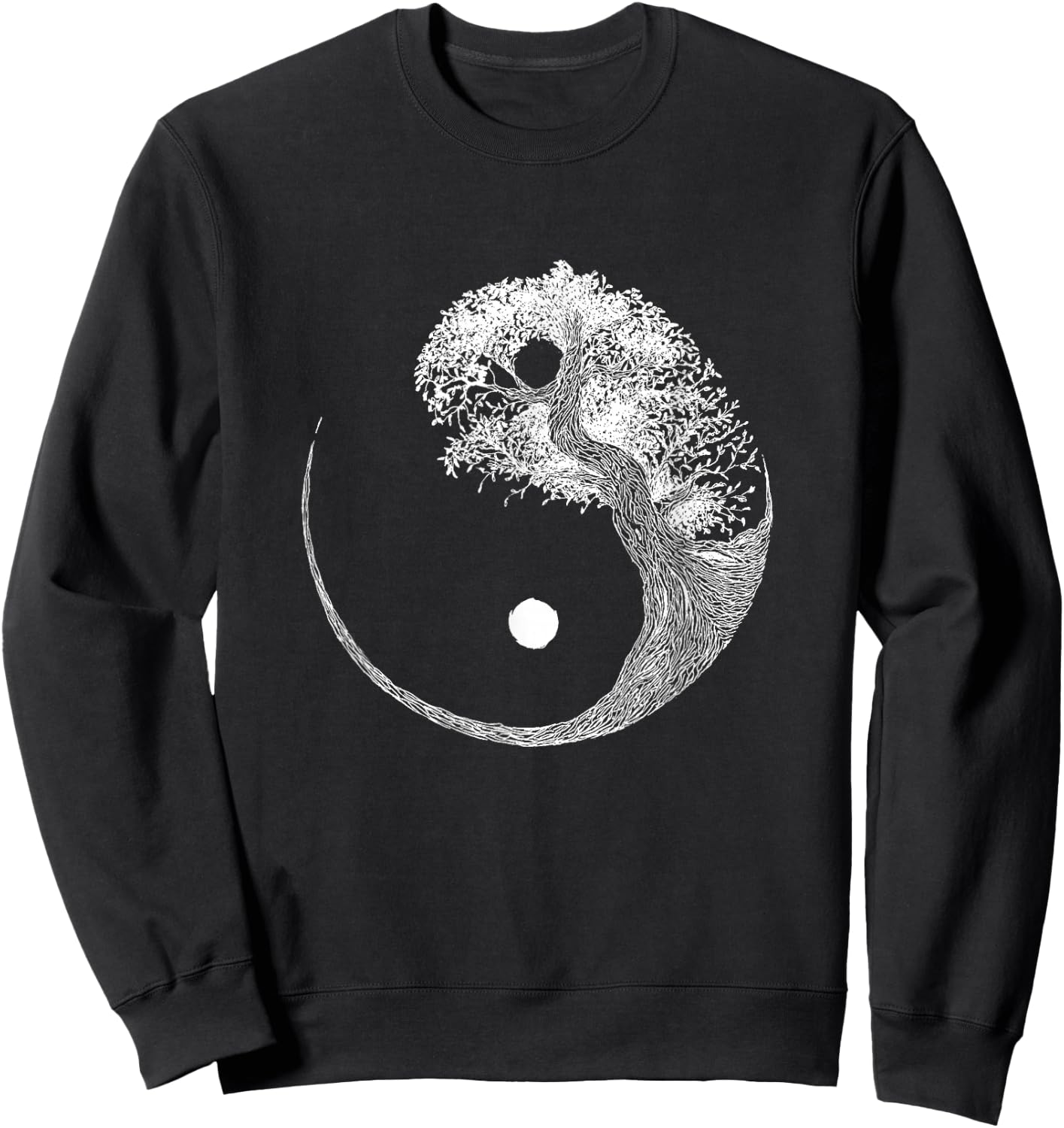 In-Yo Japanese Ying and Yang Bonsai Sweatshirt - Sweatshirt | Black
