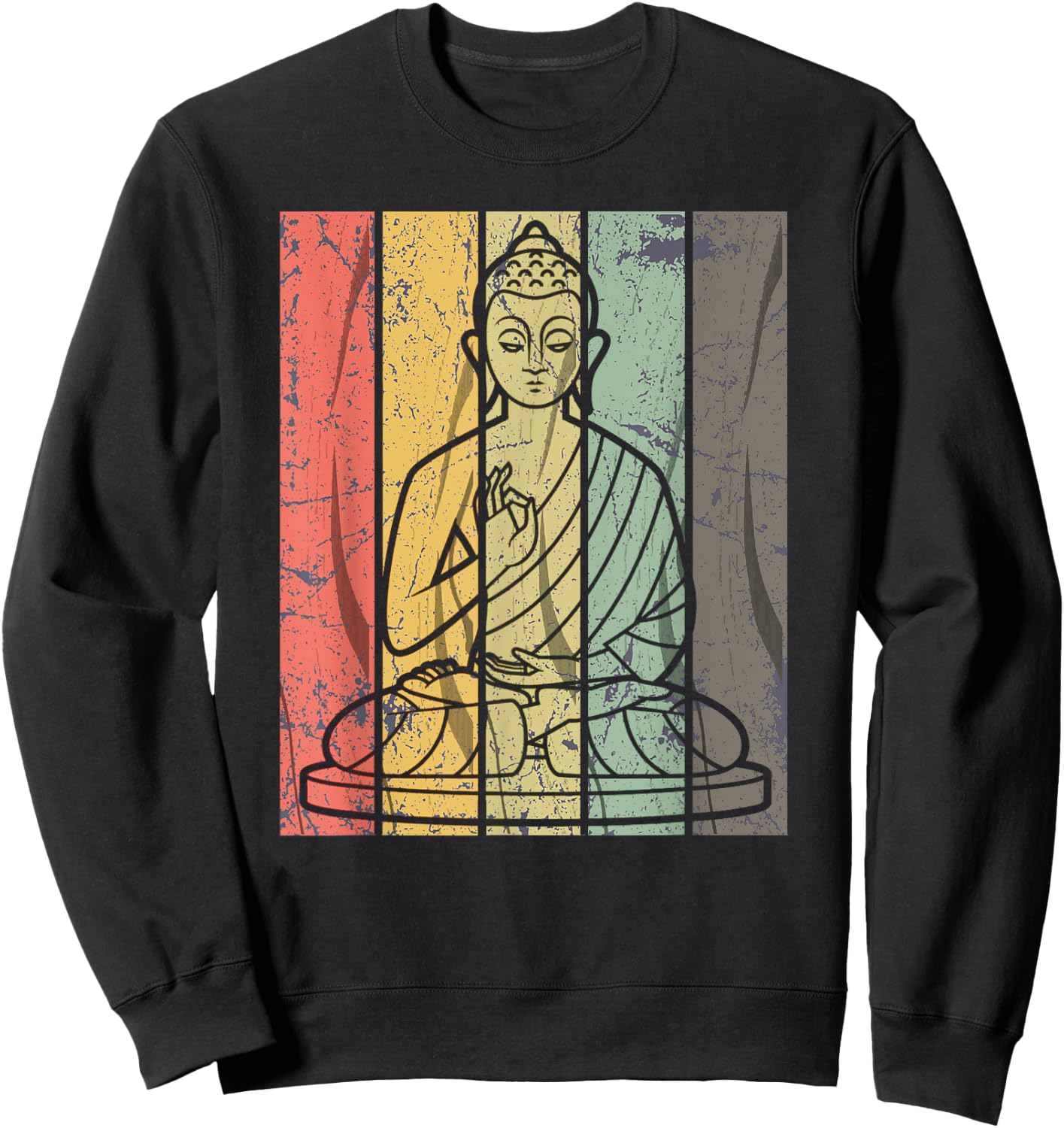 Buddha Meditation Shirt Let It Go and Breathe Shirt Gift Sweatshirt - Sweatshirt | Black