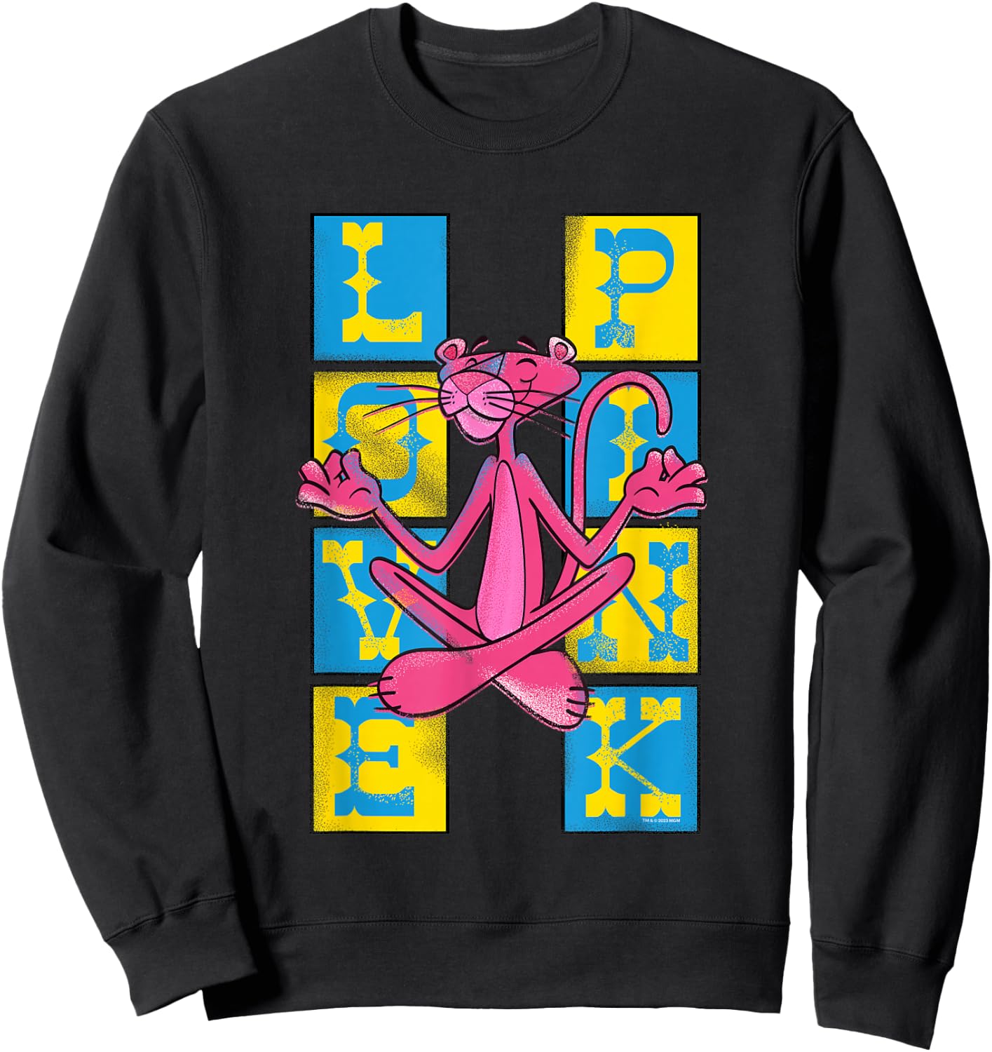 Pink Panther Vintage Love & Pink Zen Chalk Art Sweatshirt - Sweatshirt | Black