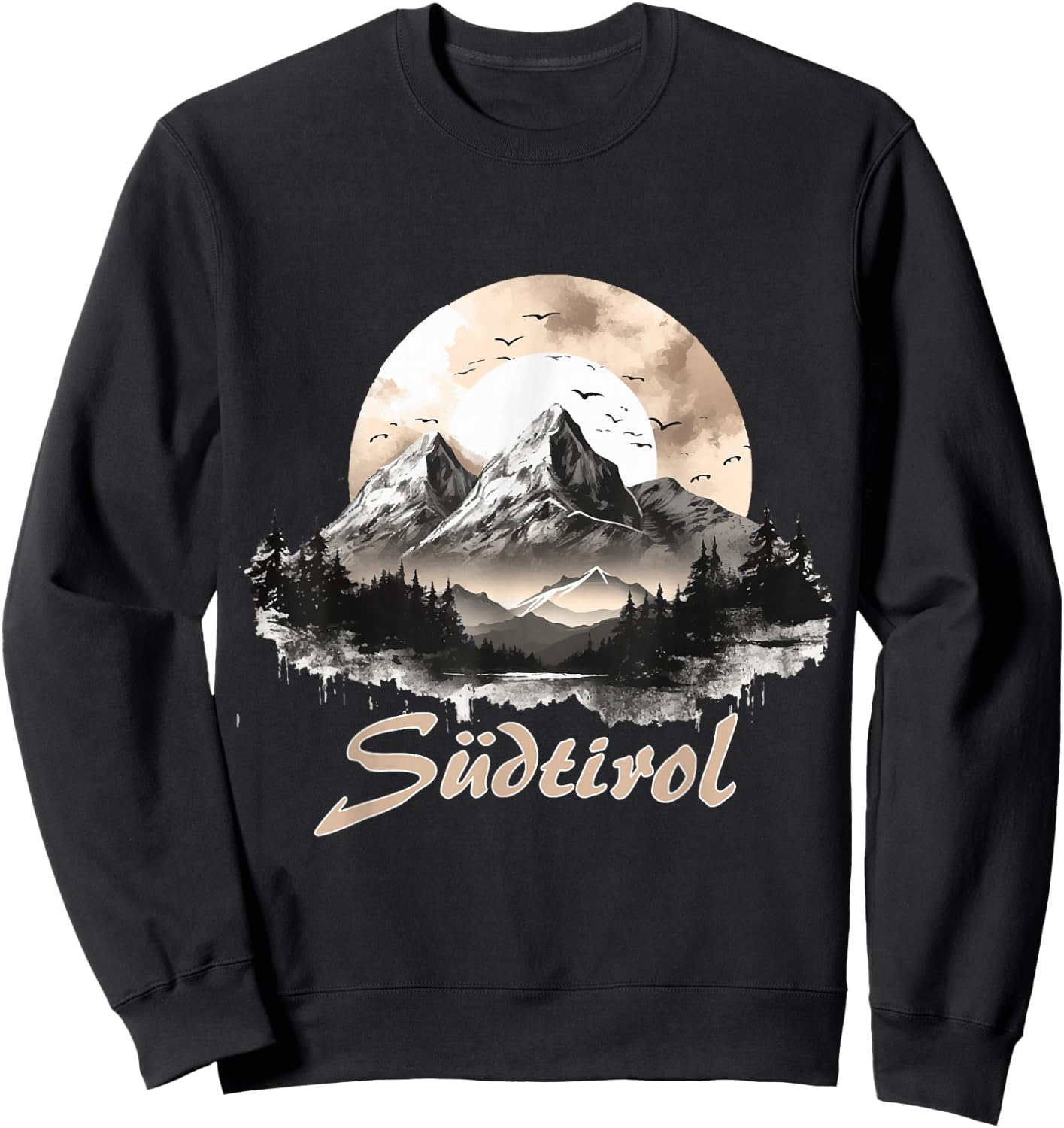 Südtirol mit Berge für Südtiroler & Südtirolerinnen Sweatshirt - Sweatshirt | Black