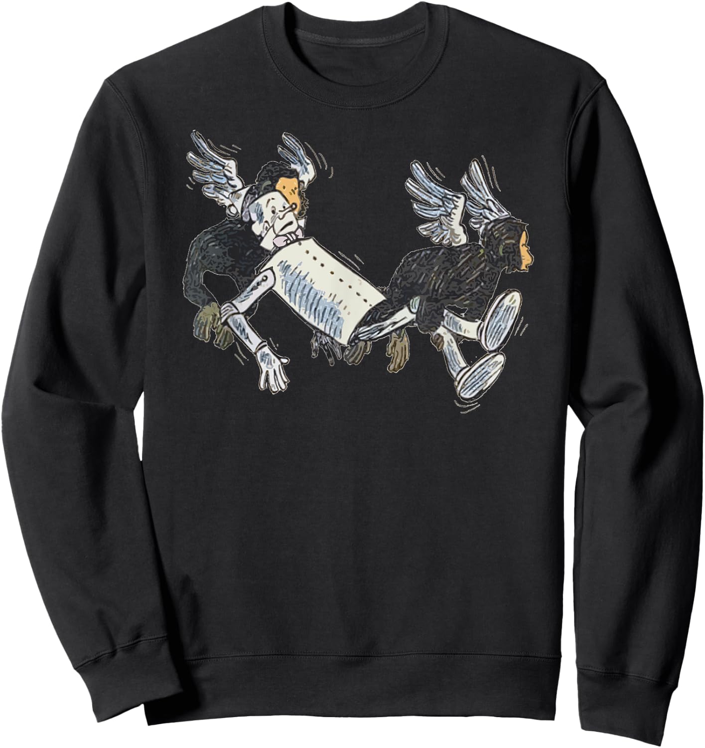 Retro Tin Man Shirt Art-Tinman Wizard Of OZ Flying Monkeys Sweatshirt - Sweatshirt | Black