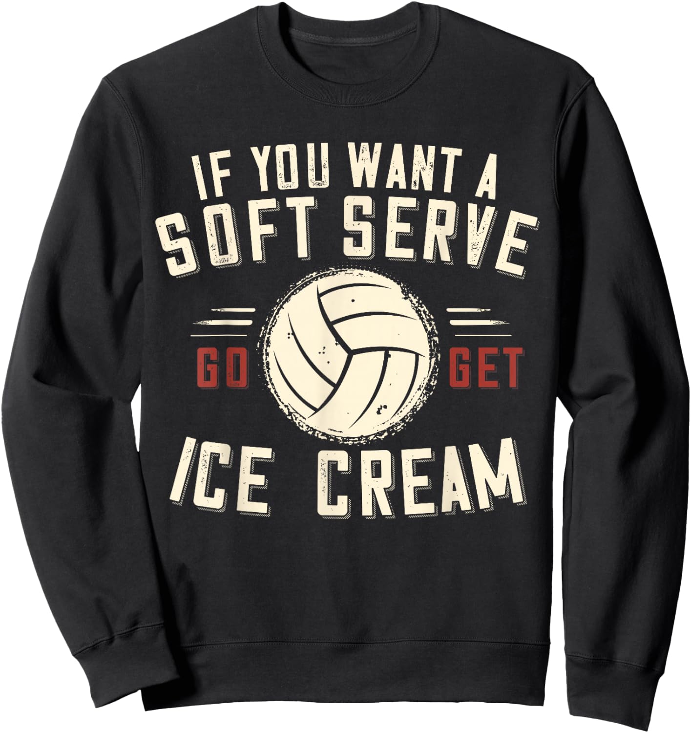 Funny Volleyball For Girls Teens Women Volleyball Sweatshirt - Sweatshirt | Black