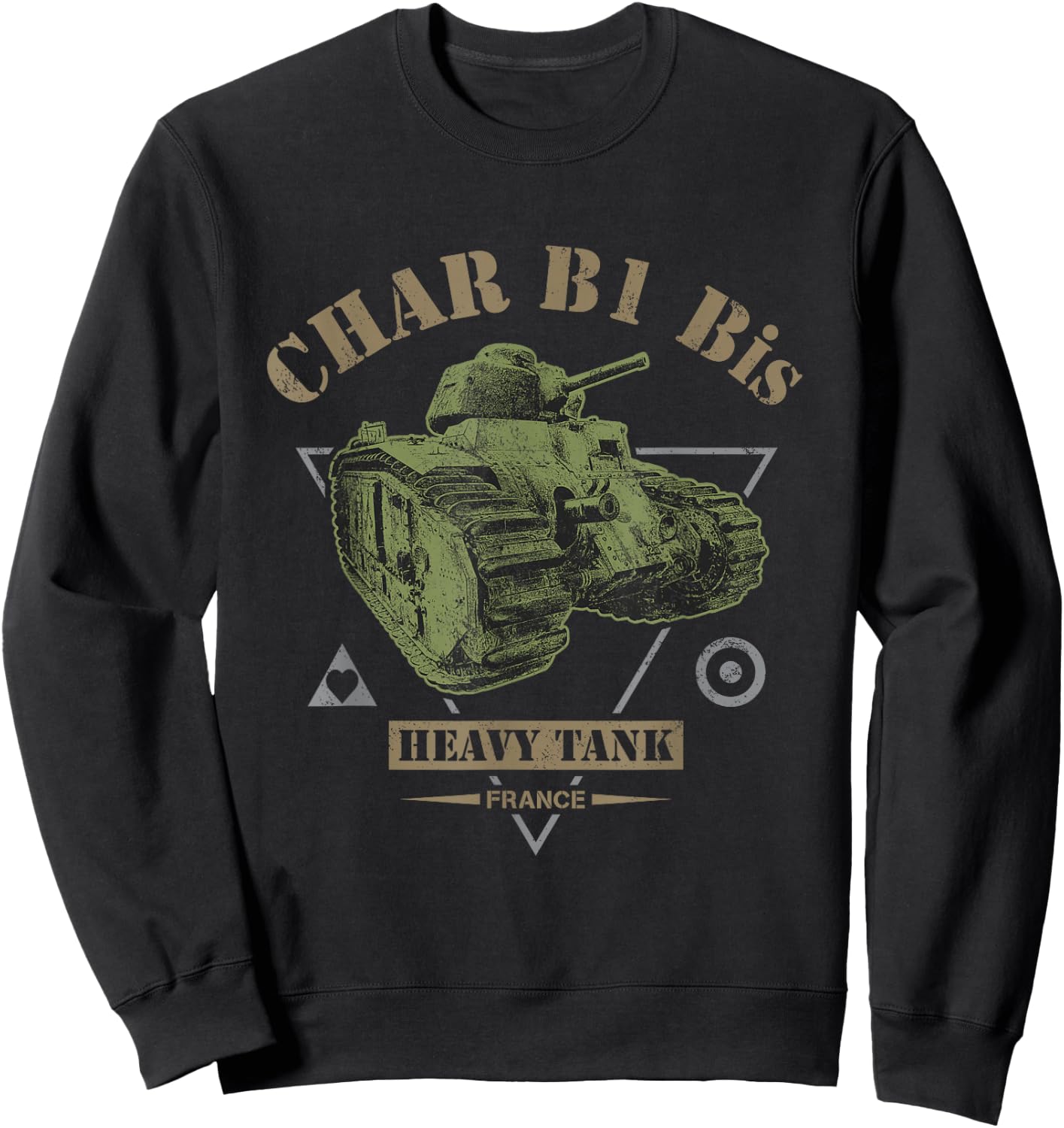 Char B1 Bis WW2 Tank Sweatshirt - Sweatshirt | Black