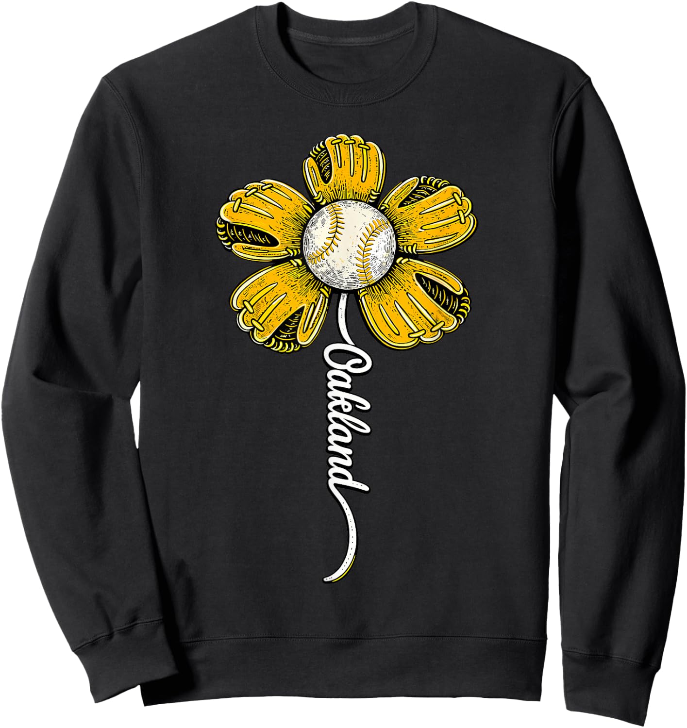 Oakland Flower Women Boys Girls Kids Sweatshirt - Sweatshirt | Black