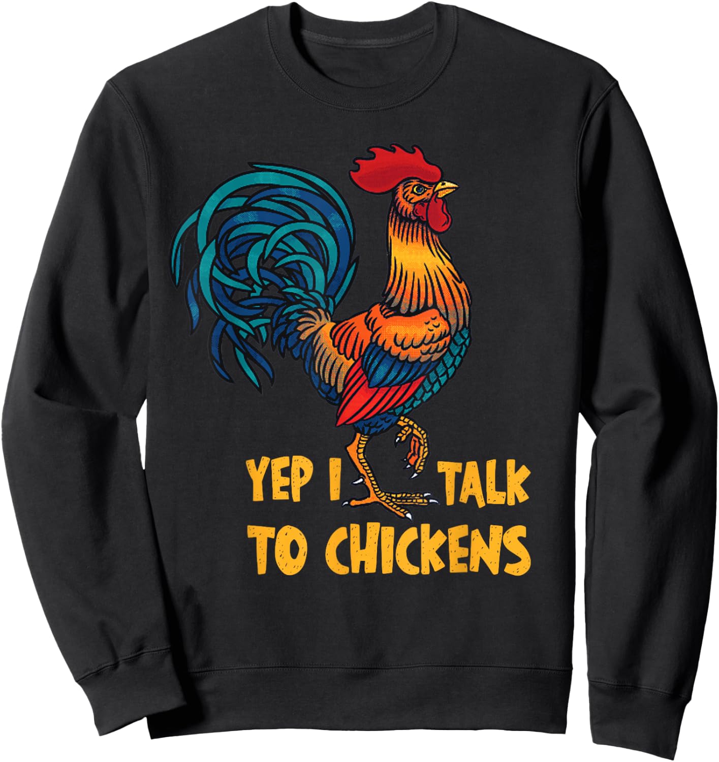 Funny Chicken Women Crazy Chicken Farmer Lovers Sweatshirt - Sweatshirt | Black
