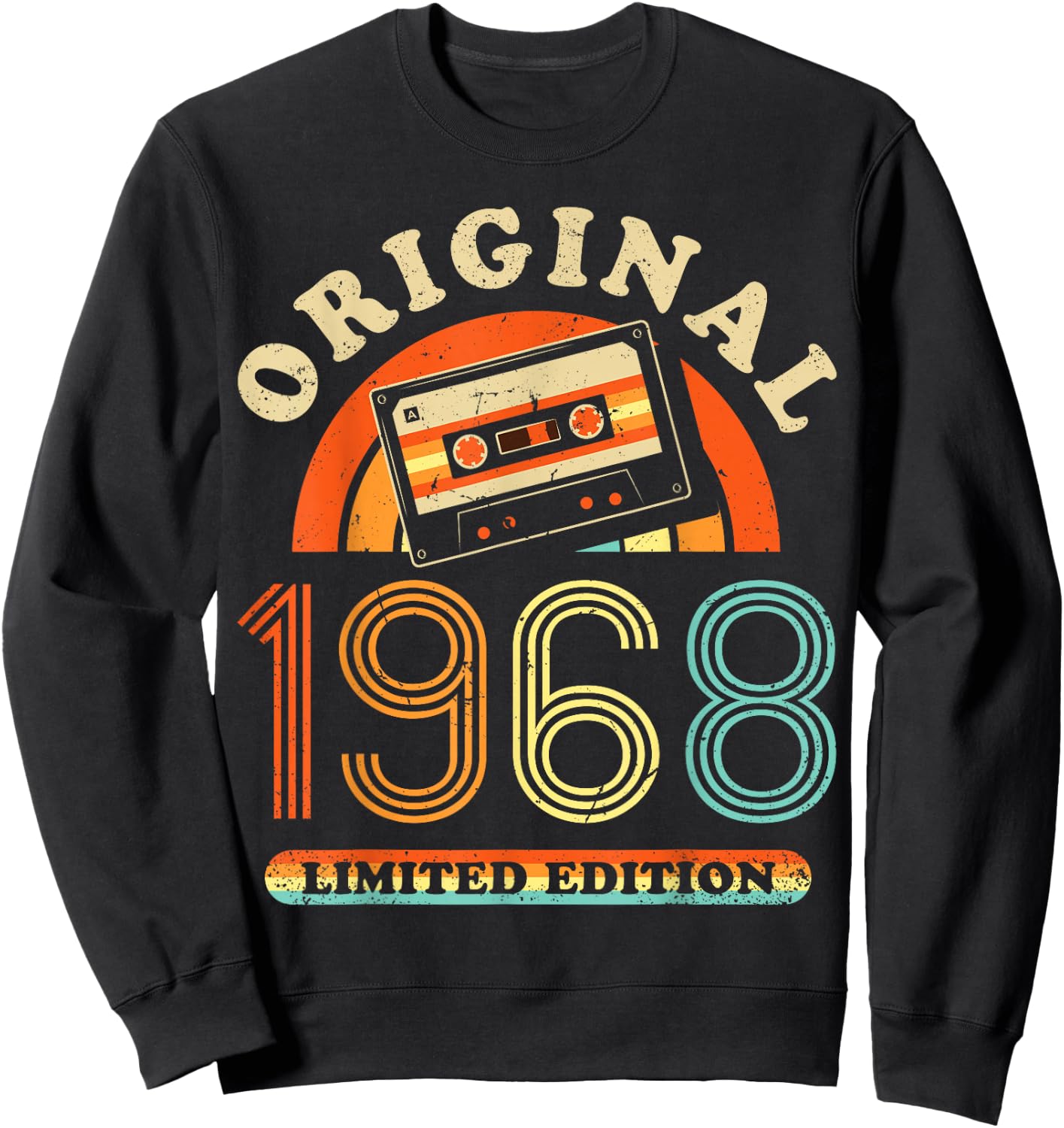 58.Geburtstag Original Männer Frauen Vintage Jahrgang 1968 Sweatshirt - Sweatshirt | Black