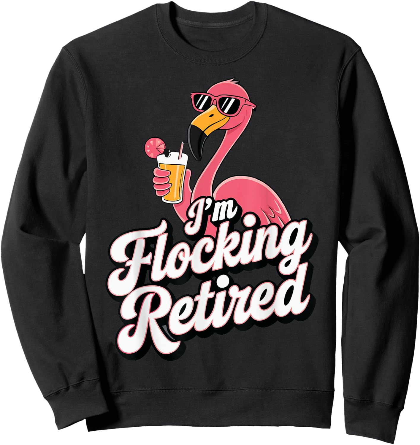 Flamingo Im Flocking Retired Sweatshirt - Sweatshirt | Black