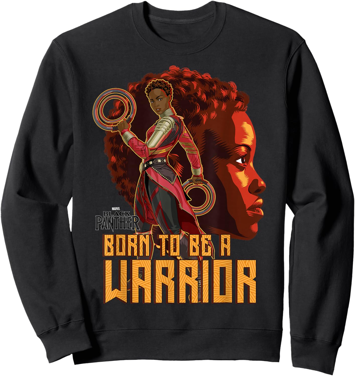 Marvel Black Panther Movie Nakia Profile Graphic Sweatshirt - Sweatshirt | Black