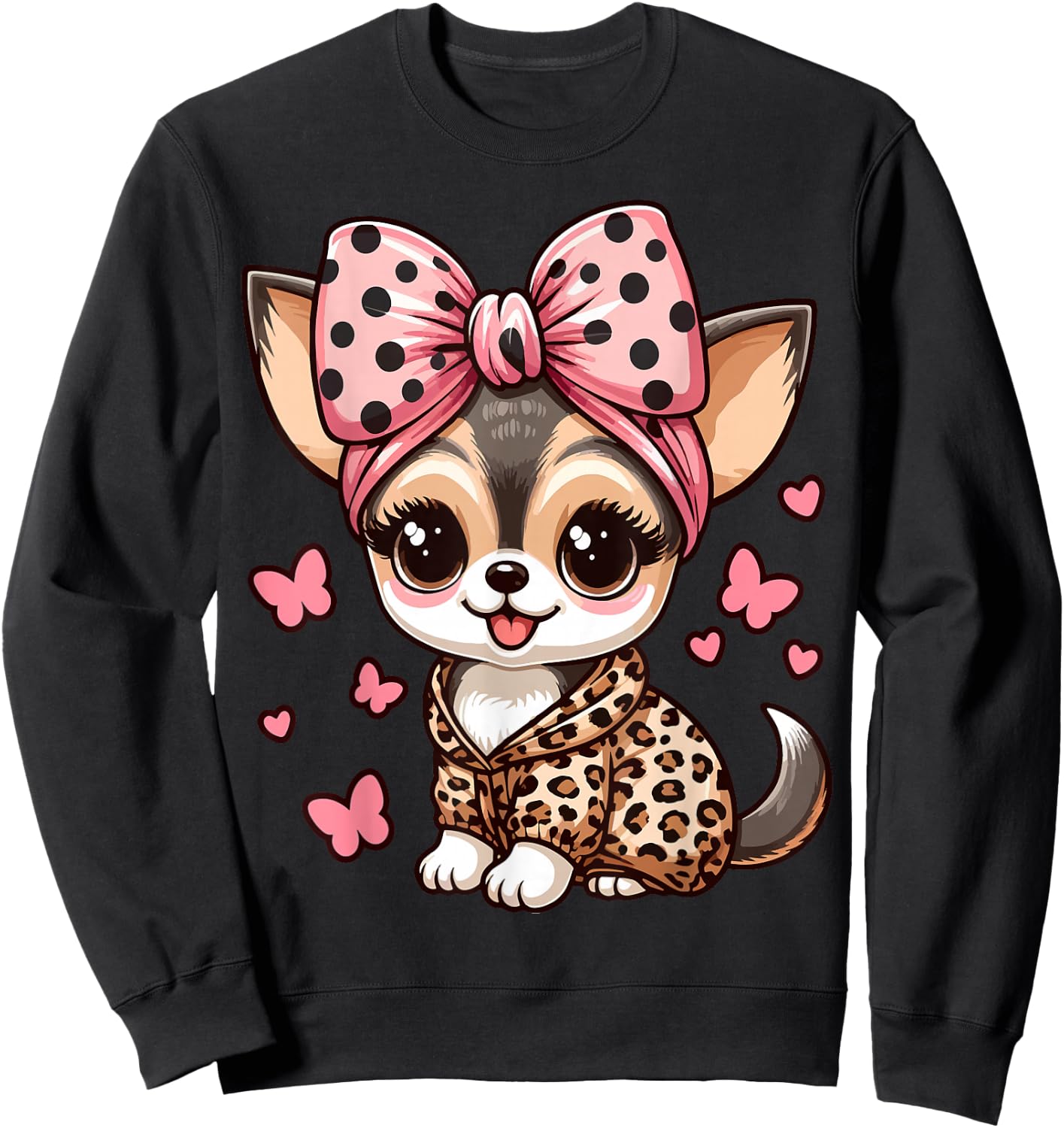 I love my Chihuahua | J'aime mon chihuahua Sweatshirt - Sweatshirt | Black