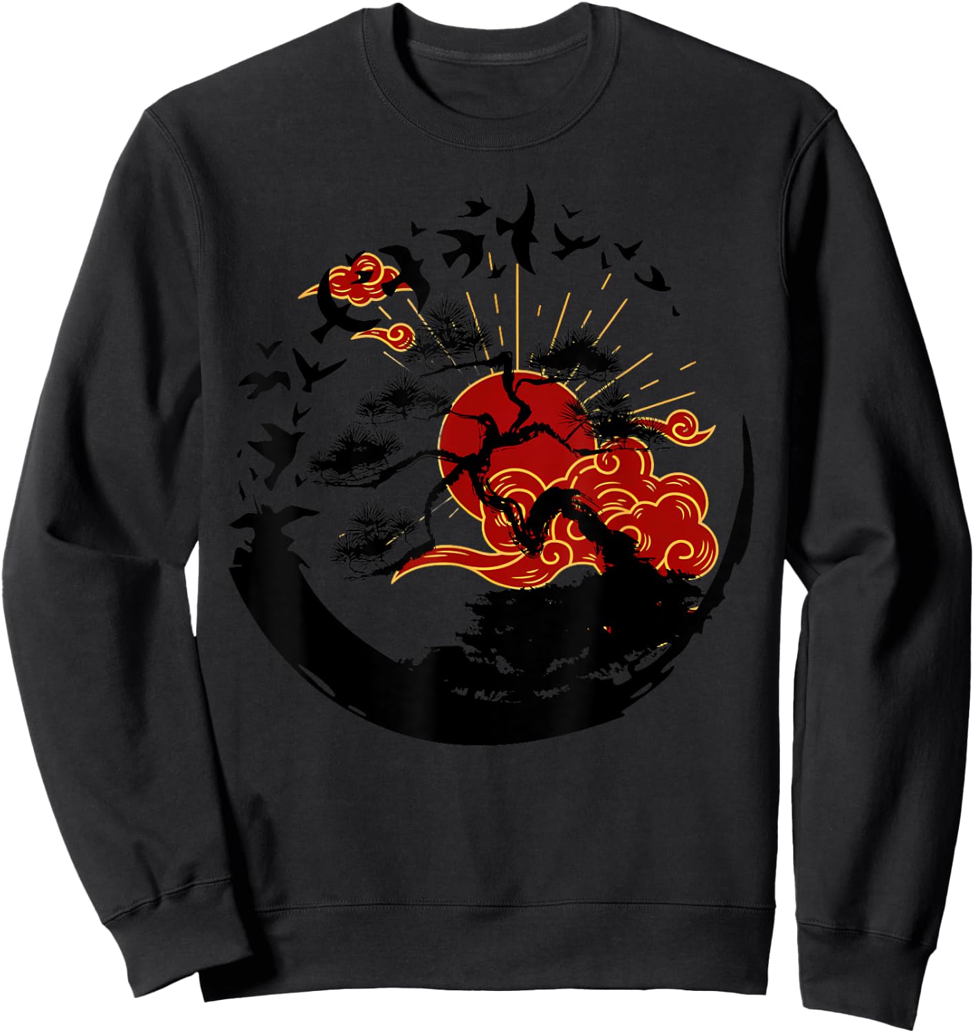 Japanese Zen Enso Mythcial Bonsai Tree Martial Art Gardening Sweatshirt - Sweatshirt | Black
