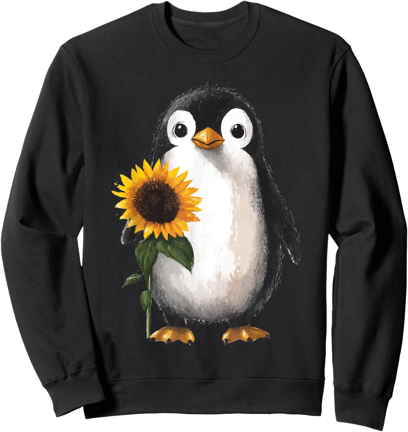 Penguin Sunflower Sweatshirt - Sweatshirt | Black