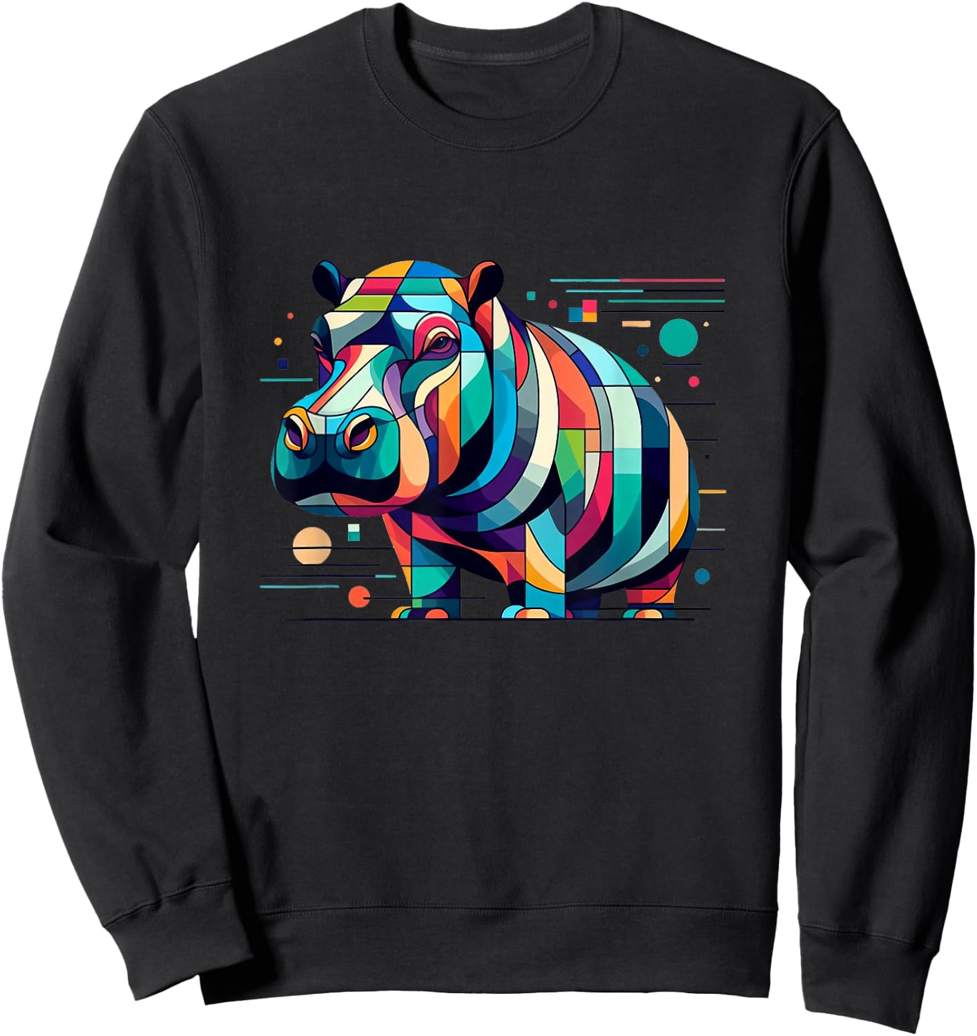 Hippo Hippopotamus Wildlife Animal Sweatshirt - Sweatshirt | Black