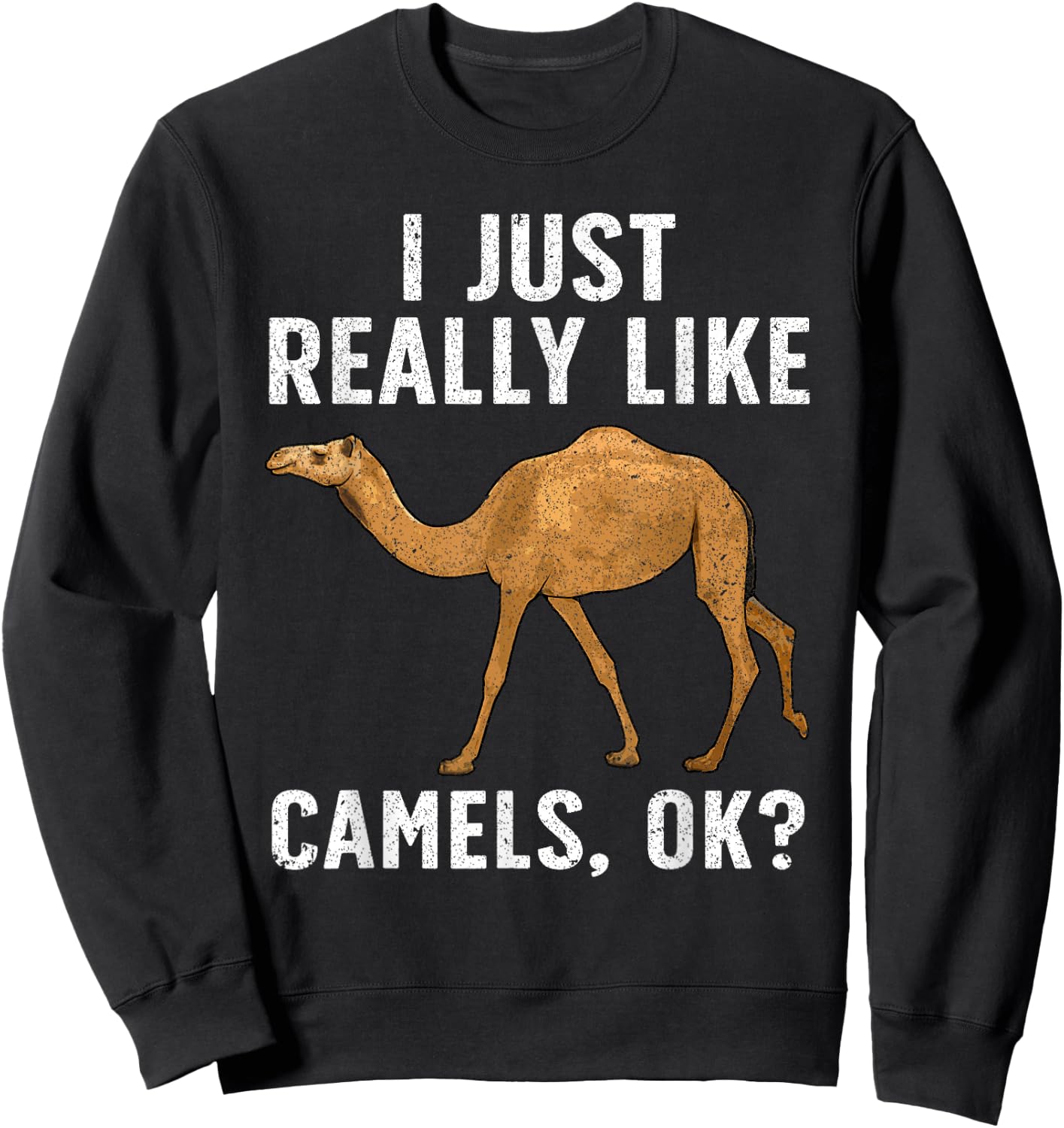 Camel Art Women Dromedary Africa Camel Lover Sweatshirt - Sweatshirt | Black