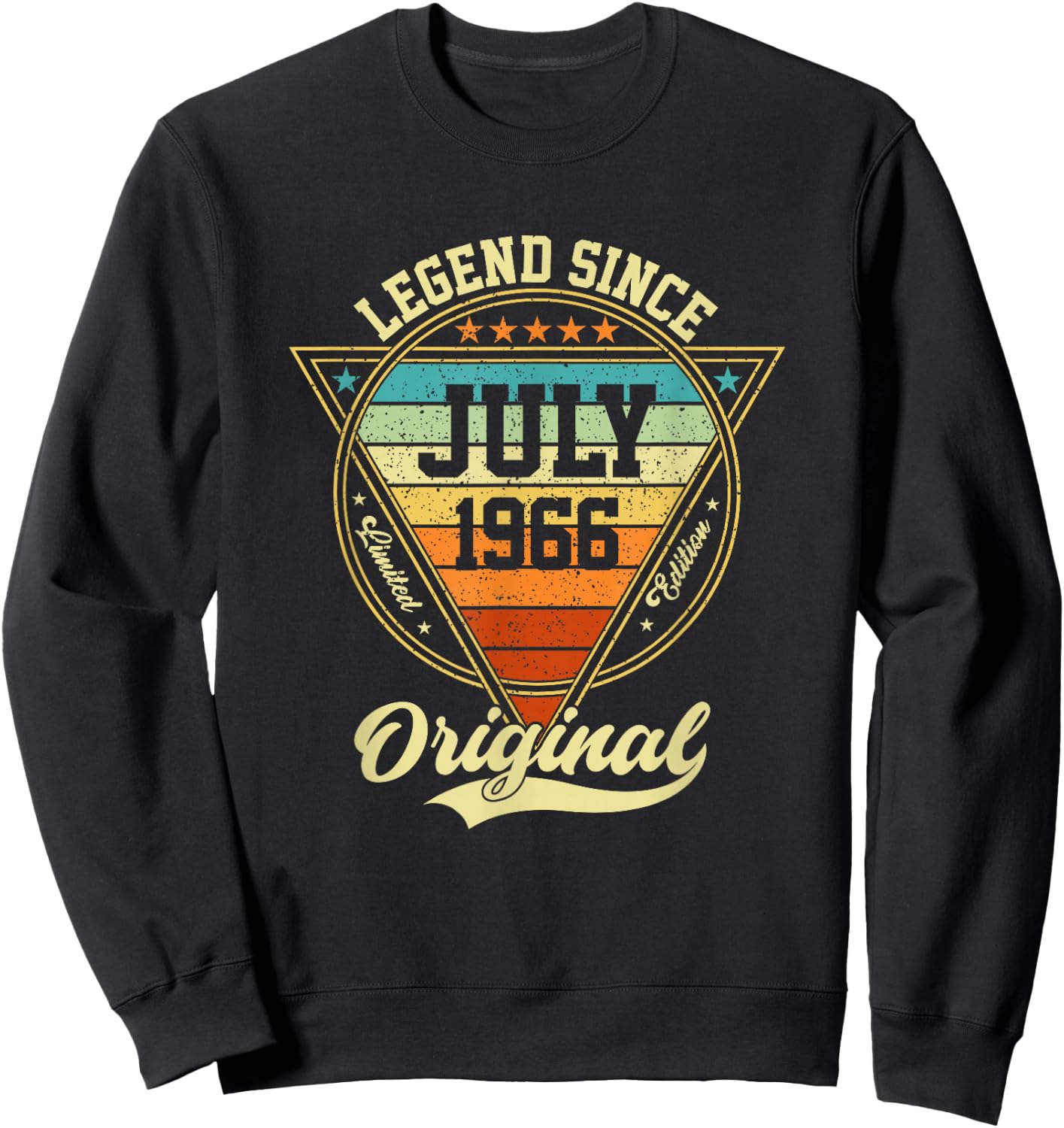 Vintage 60th Birthday Legend Since July 1966 Sweatshirt - Sweatshirt | Black