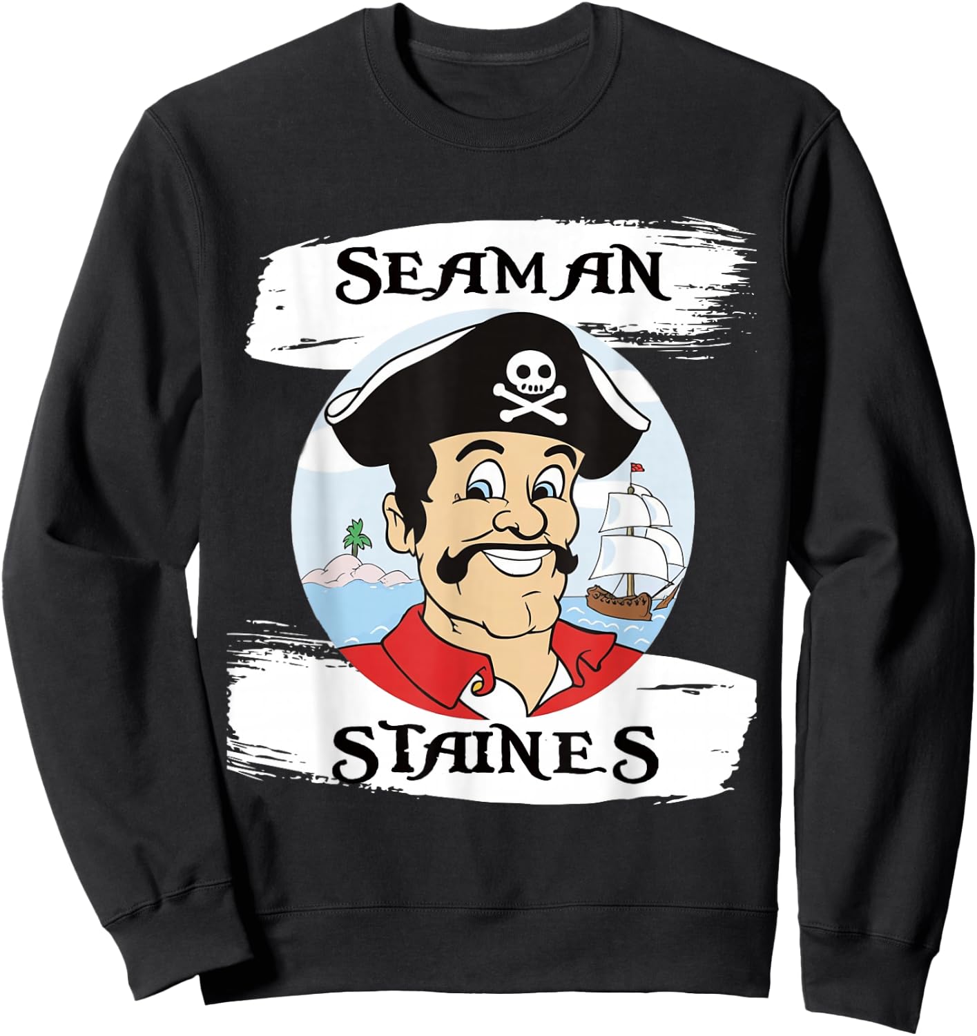 Seaman Staines - Not Captain Pugwash Retro Vintage Sweatshirt - Sweatshirt | Black