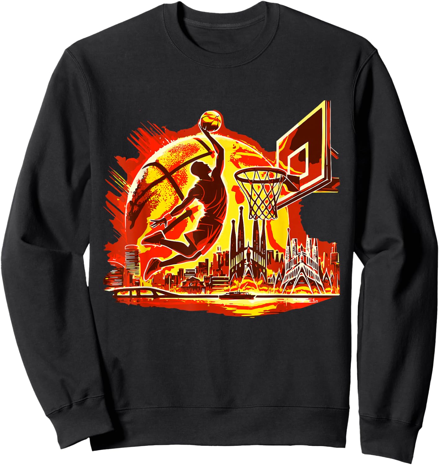 Basketball and Boys , Black, S Sweatshirt - Sweatshirt | Black