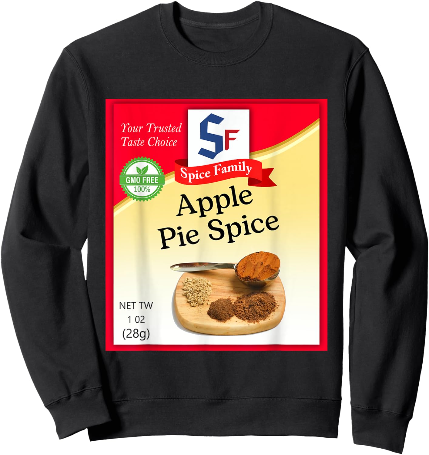 Apple Pie Spice Condiment Holiday Spice Group Costumes Sweatshirt - Sweatshirt | Black