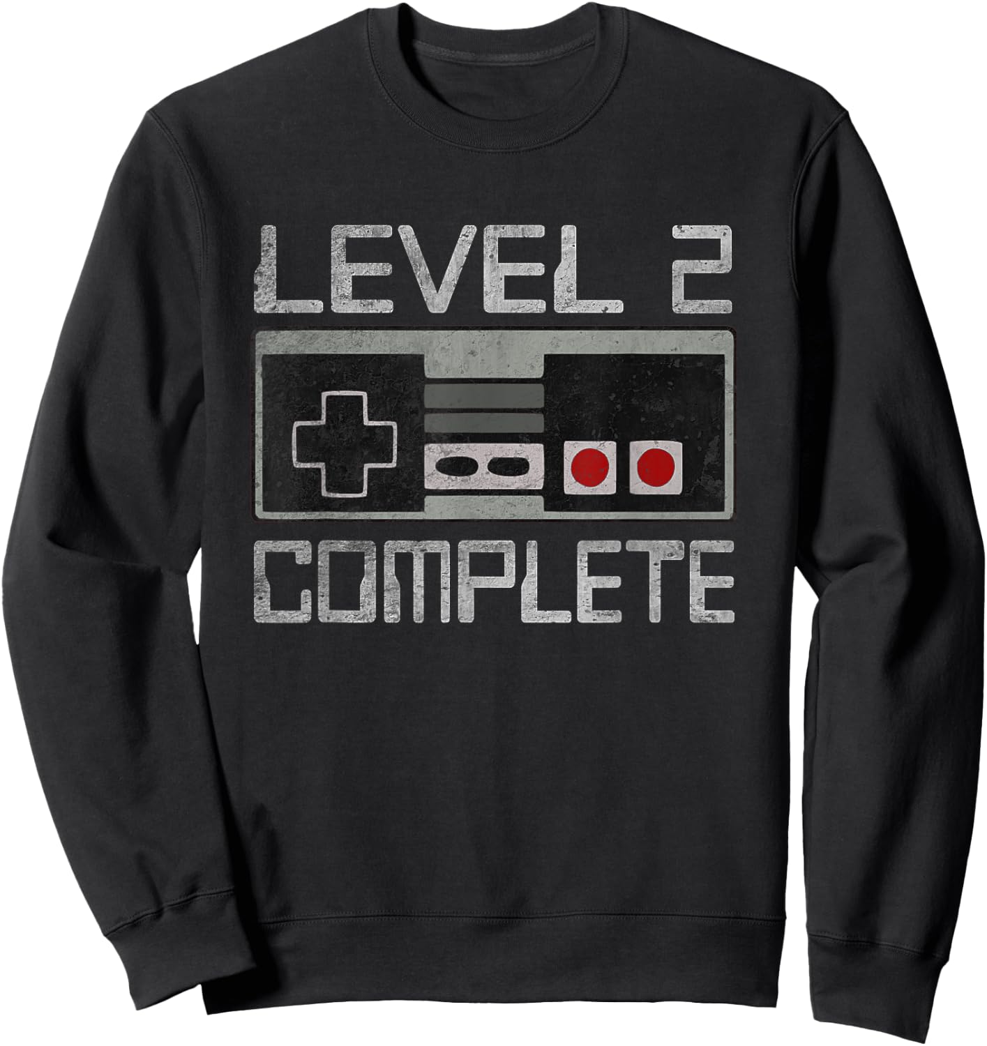 Level 2 Complete 2 Year 2nd Wedding Anniversary Her Sweatshirt - Sweatshirt | Black