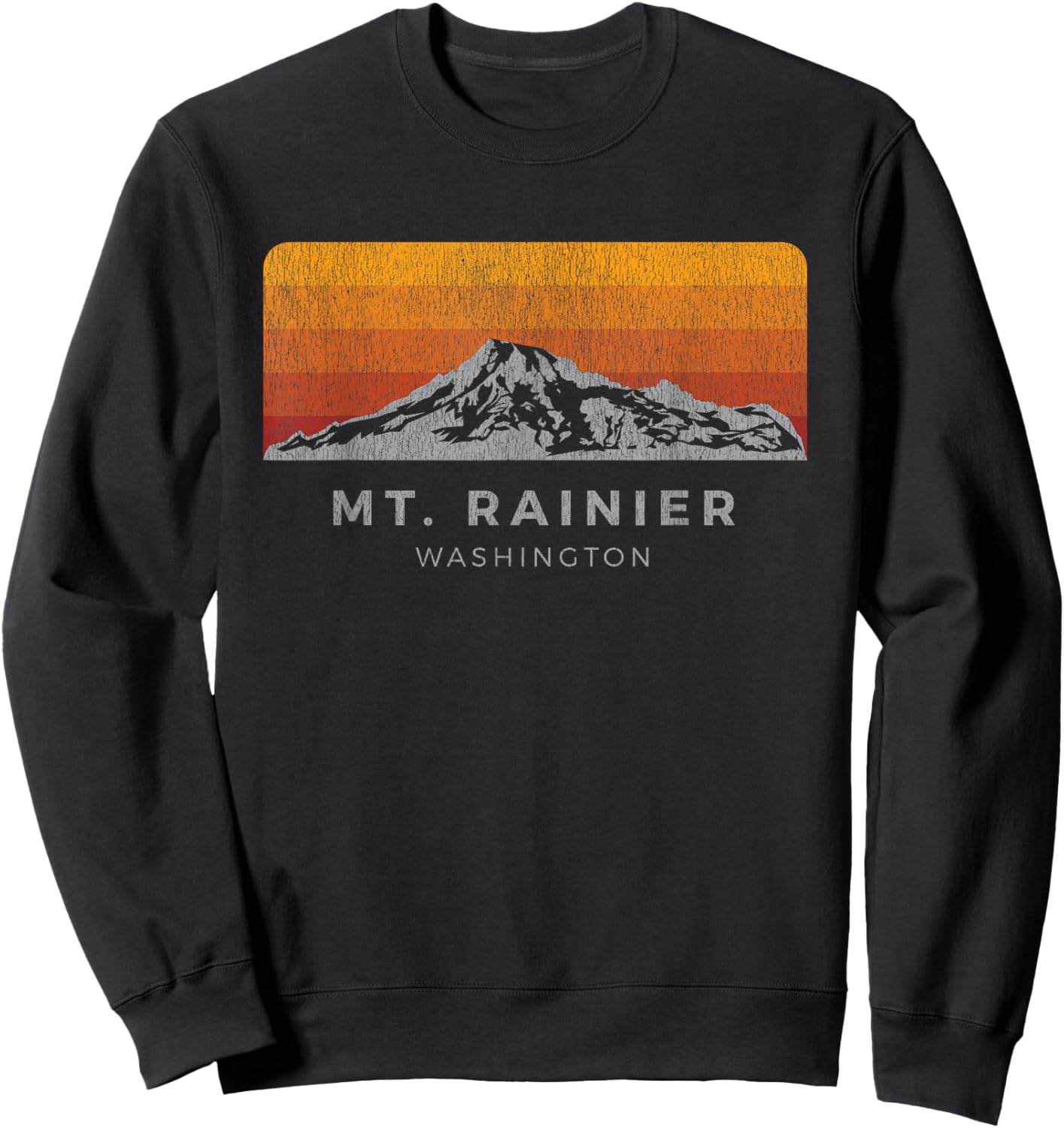 Vintage Mt Rainier - Sunset Edition Sweatshirt - Sweatshirt | Black
