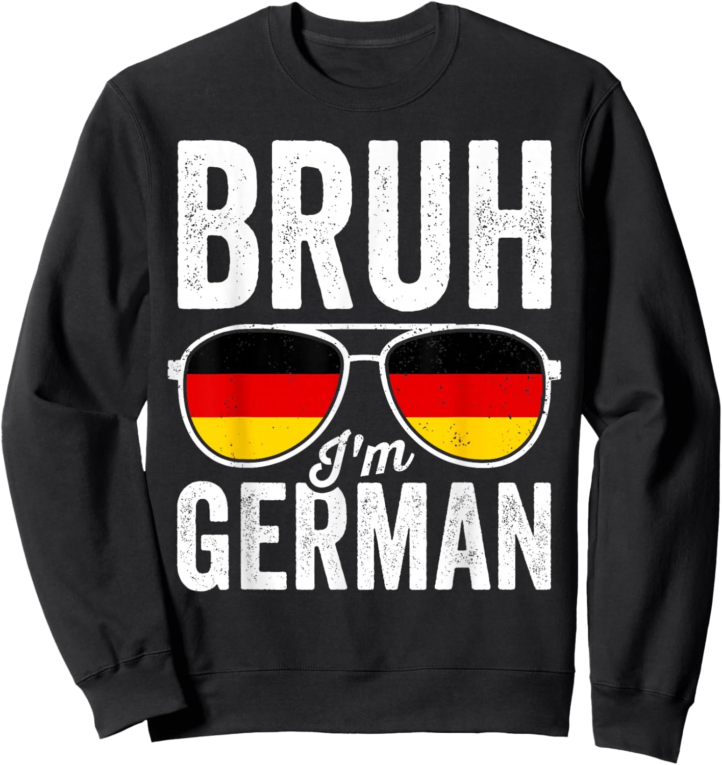 Bruh I'm German Germany Flag Funny German Boys Kids Sweatshirt - Sweatshirt | Black