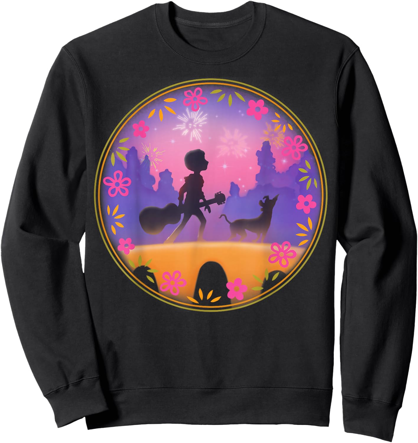 Disney Pixar Coco Miguel Dante Bridge Fireworks Sweatshirt - Sweatshirt | Black