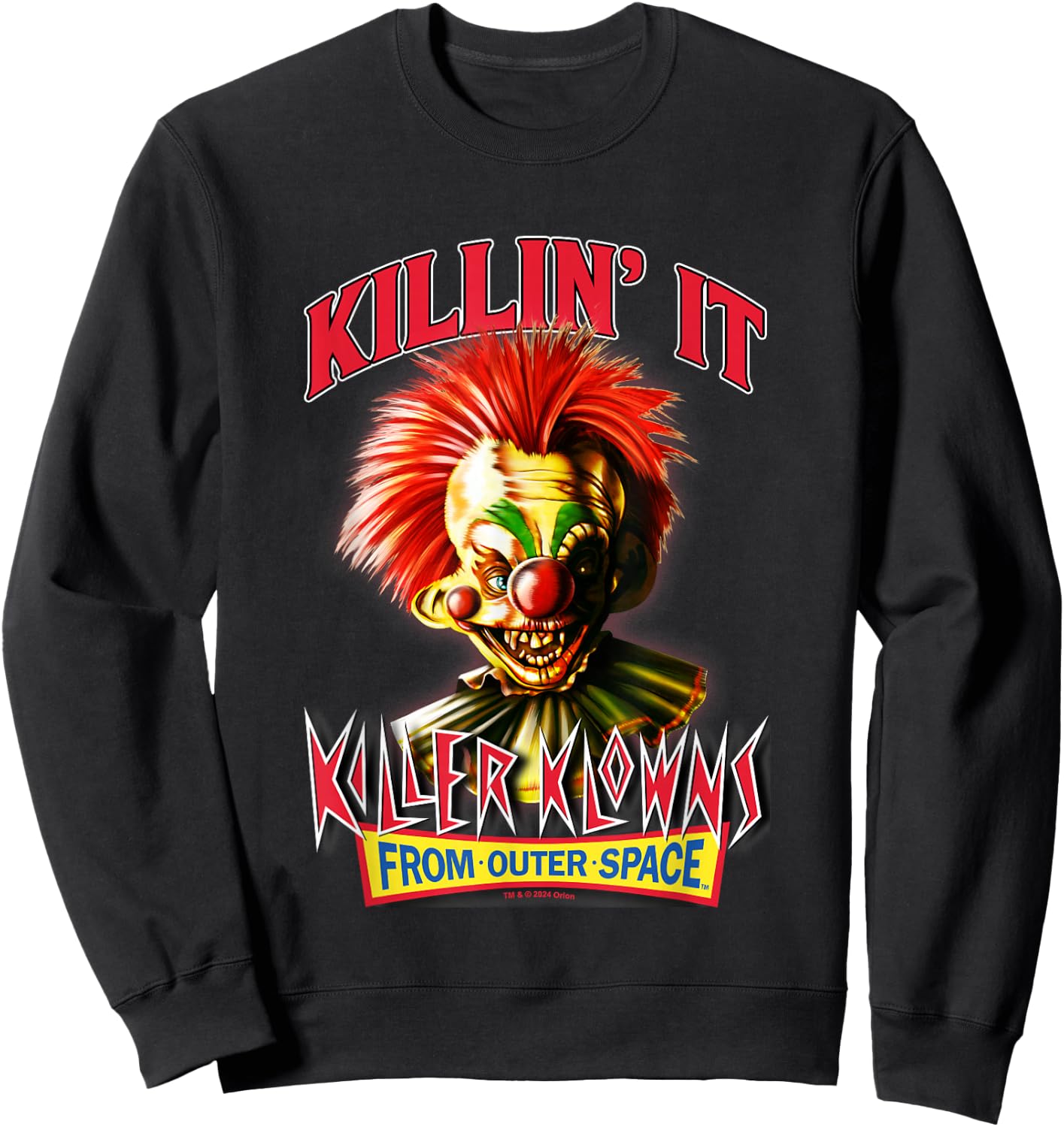 Killer Klowns from Outer Space Killin' It Scary Clown Poster , Black, S Sweatshirt - Sweatshirt | Black