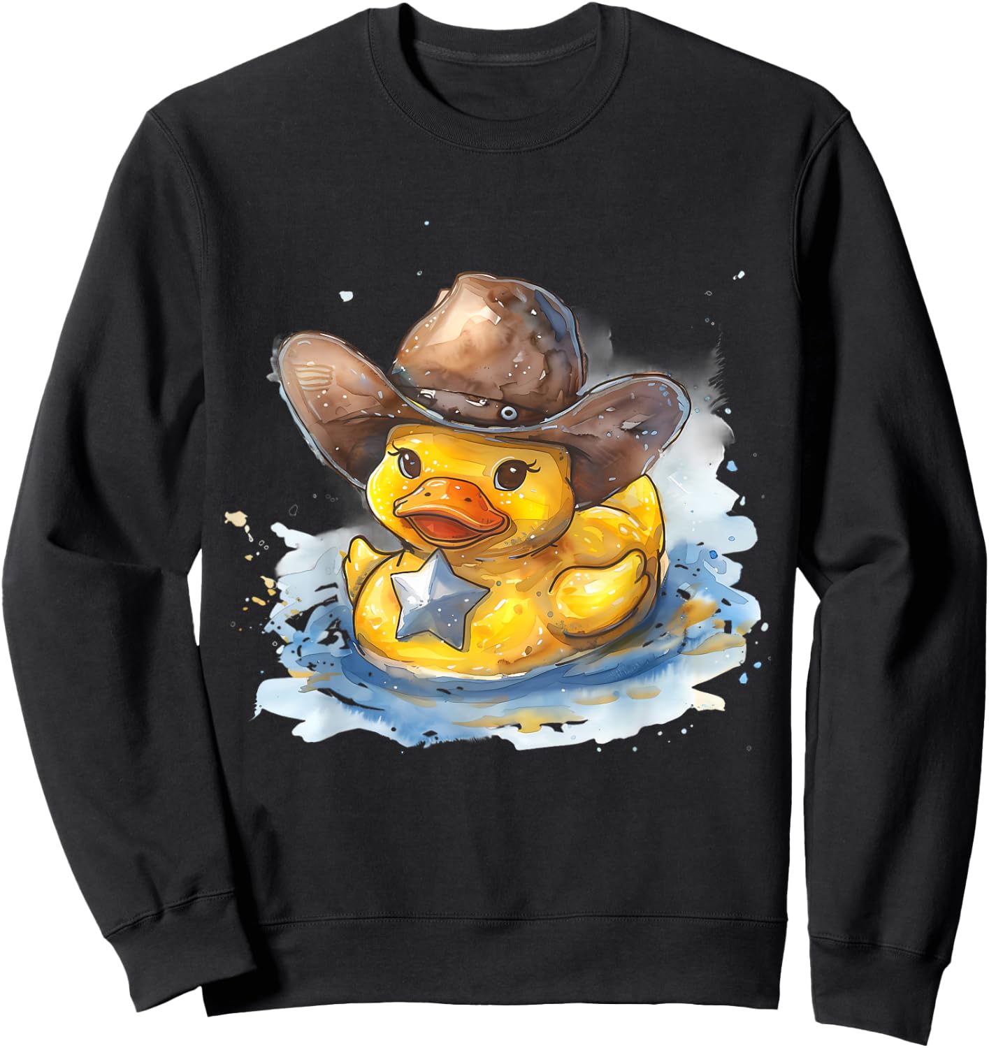 Rubber Duck Sheriff Rubber Duckie Marshal Rubber Duckling Sweatshirt - Sweatshirt | Black