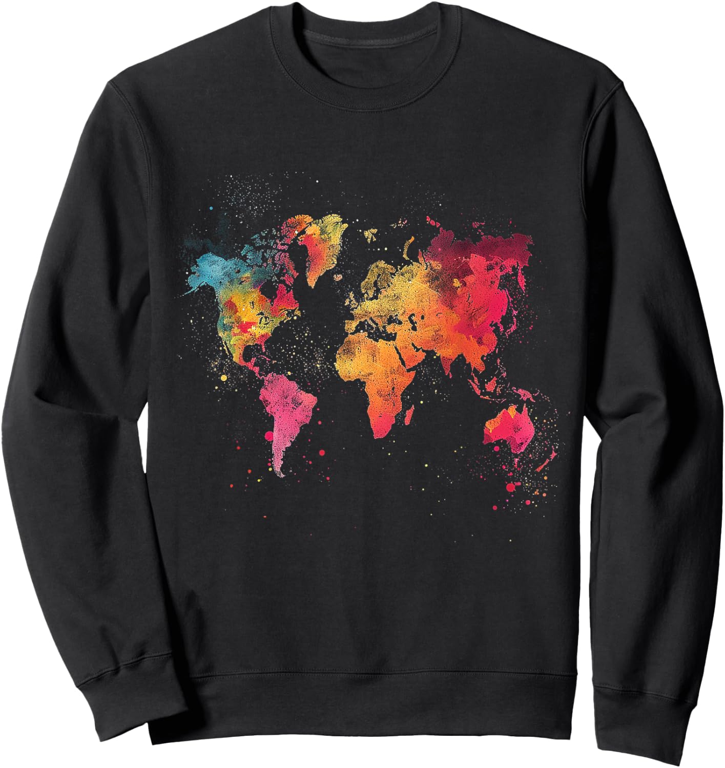 World Map Sweatshirt - Sweatshirt | Black