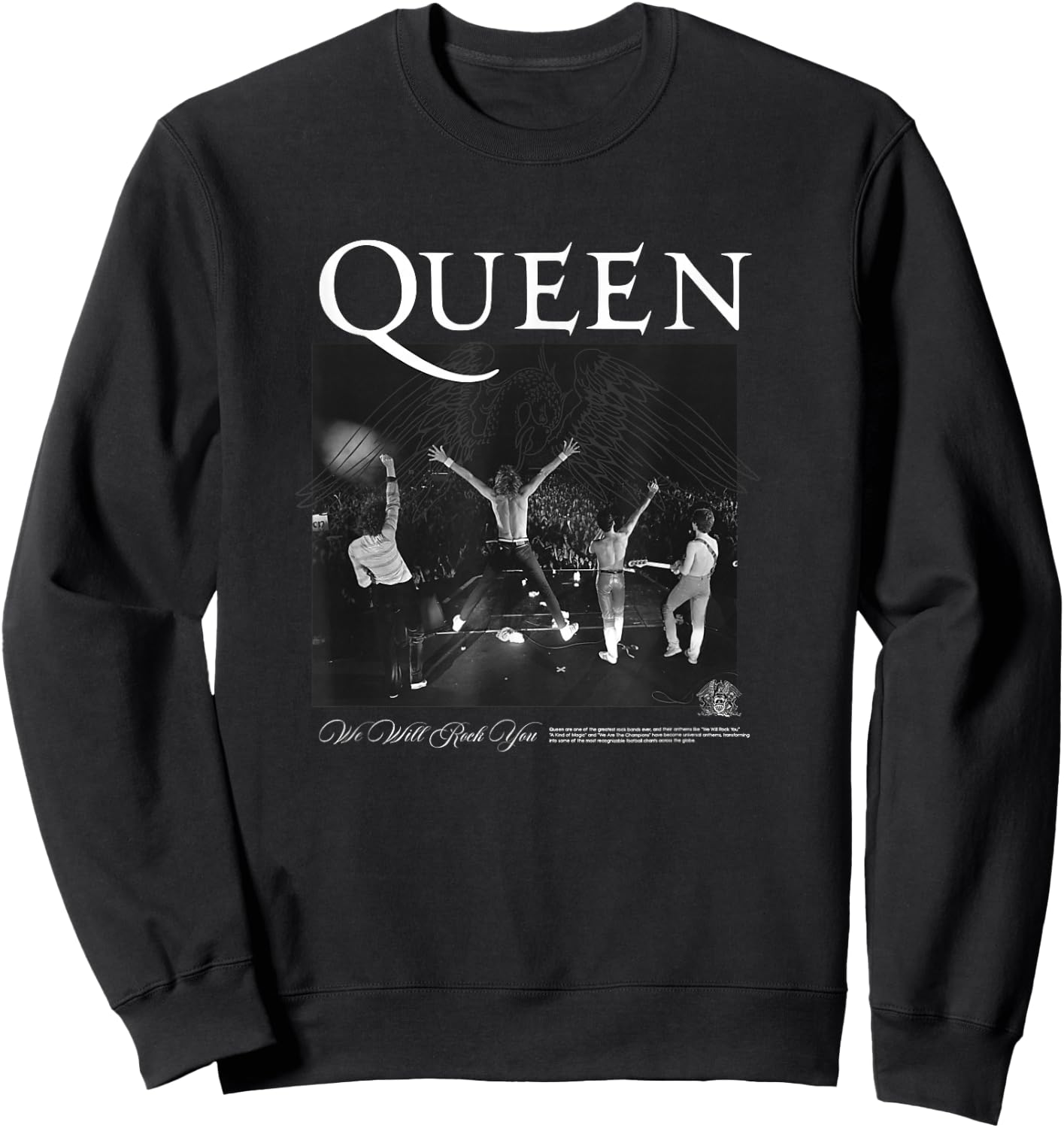 Queen B&W Polaroid Sweatshirt - Sweatshirt | Black