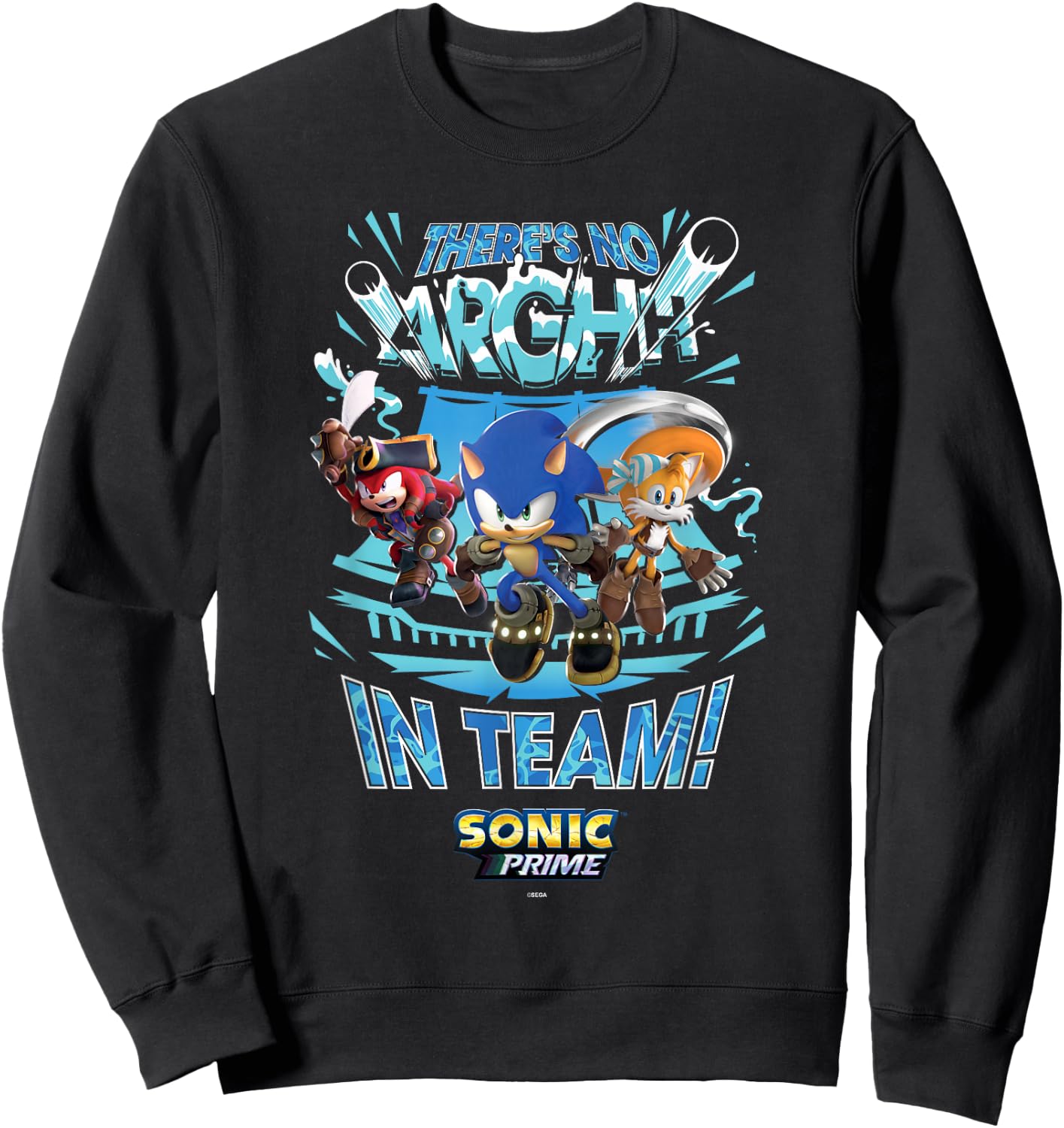 Sonic the Hedgehog, Sonic Prime - There's No Arghh in Team! Sweatshirt - Sweatshirt | Black