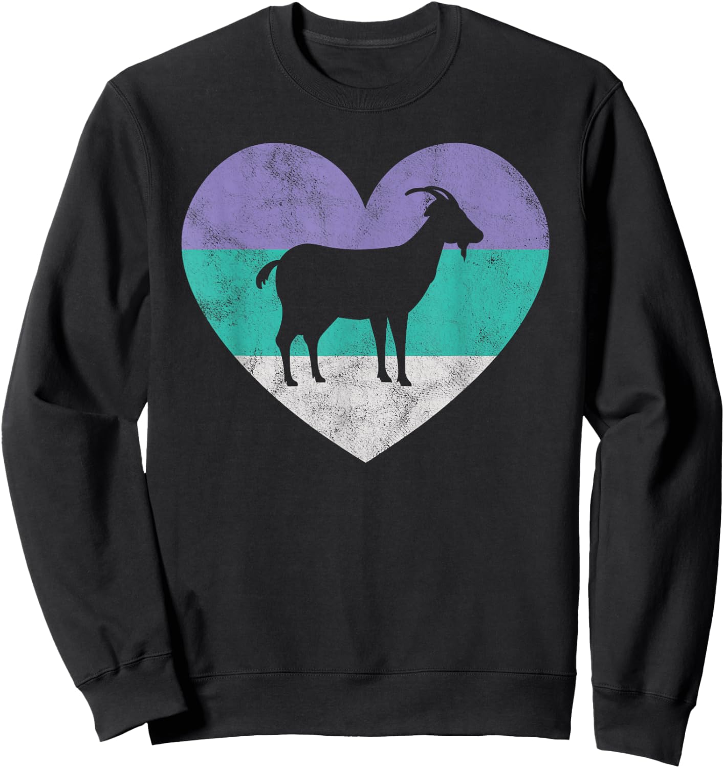 Goat Gift & Girls Retro Cute Sweatshirt - Sweatshirt | Black