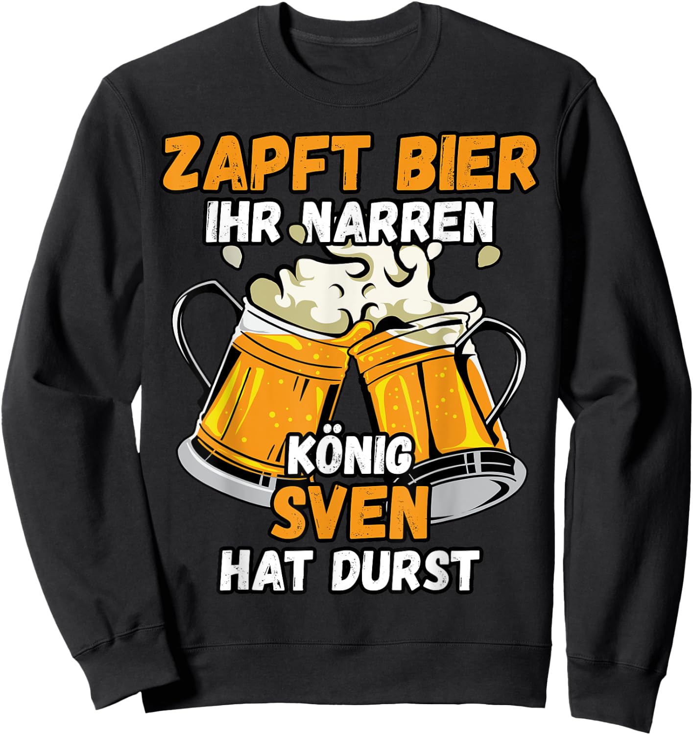 SVEN Name Vorname Biertrinker Bier Spruch Sweatshirt - Sweatshirt | Black