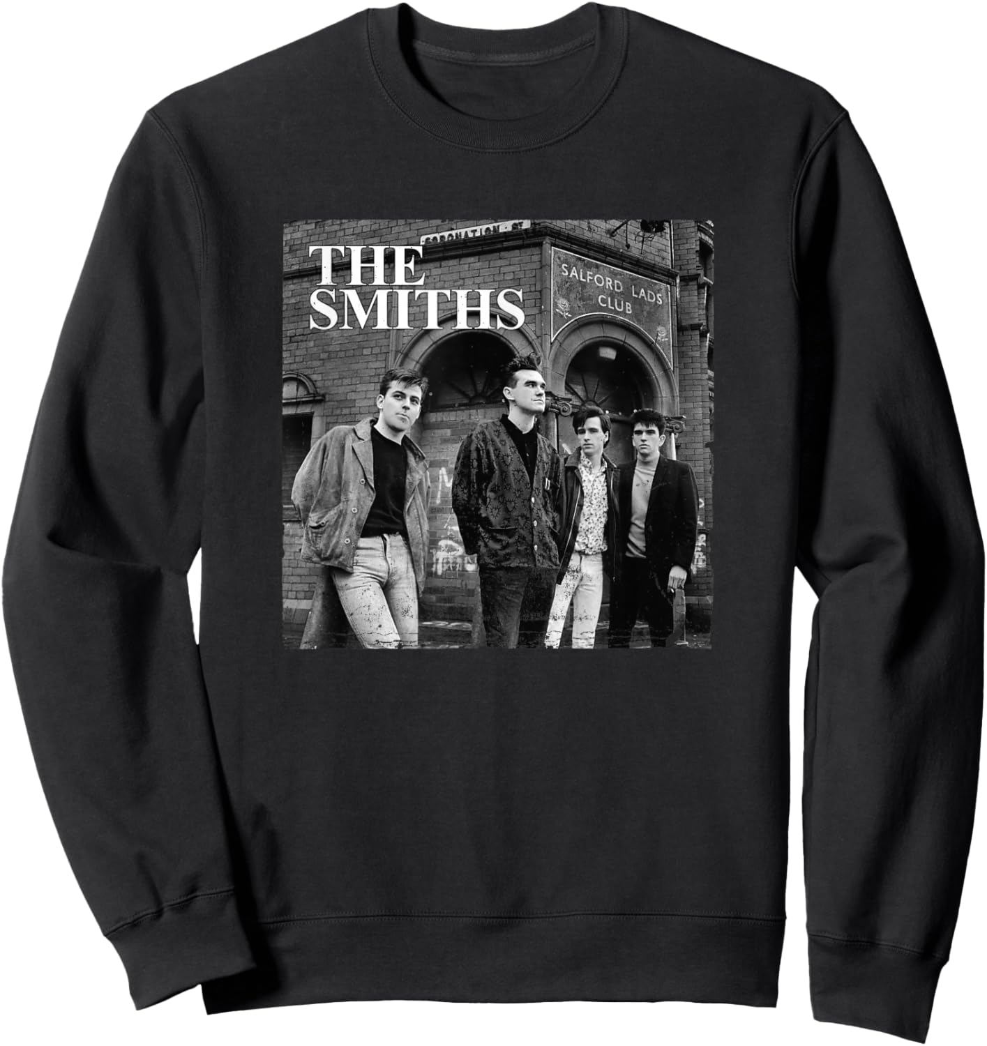 The Smiths Salford Lads Club Band Photo of Stephen Wright , black Sweatshirt - Sweatshirt | Black
