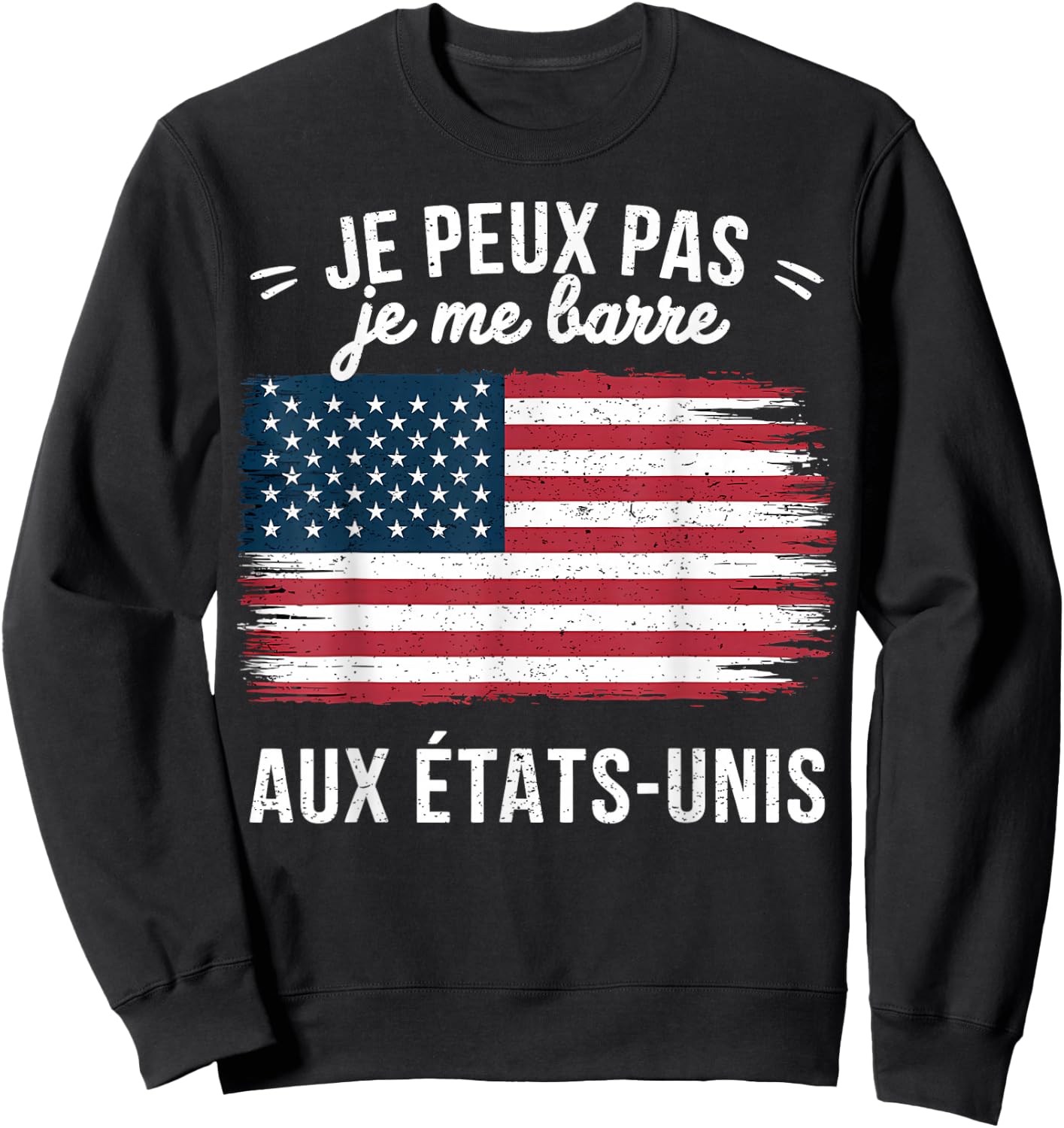 I Can't I Bar USA USA Flag America , Black, S Sweatshirt - Sweatshirt | Black