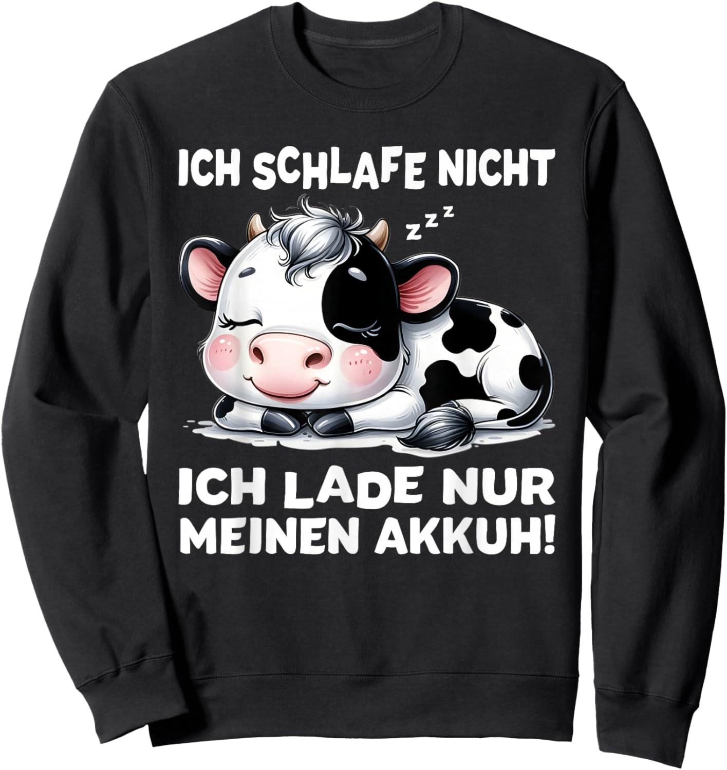 Cow Gifts Women Men Work Colleagues Tired Cow , black Sweatshirt - Sweatshirt | Black
