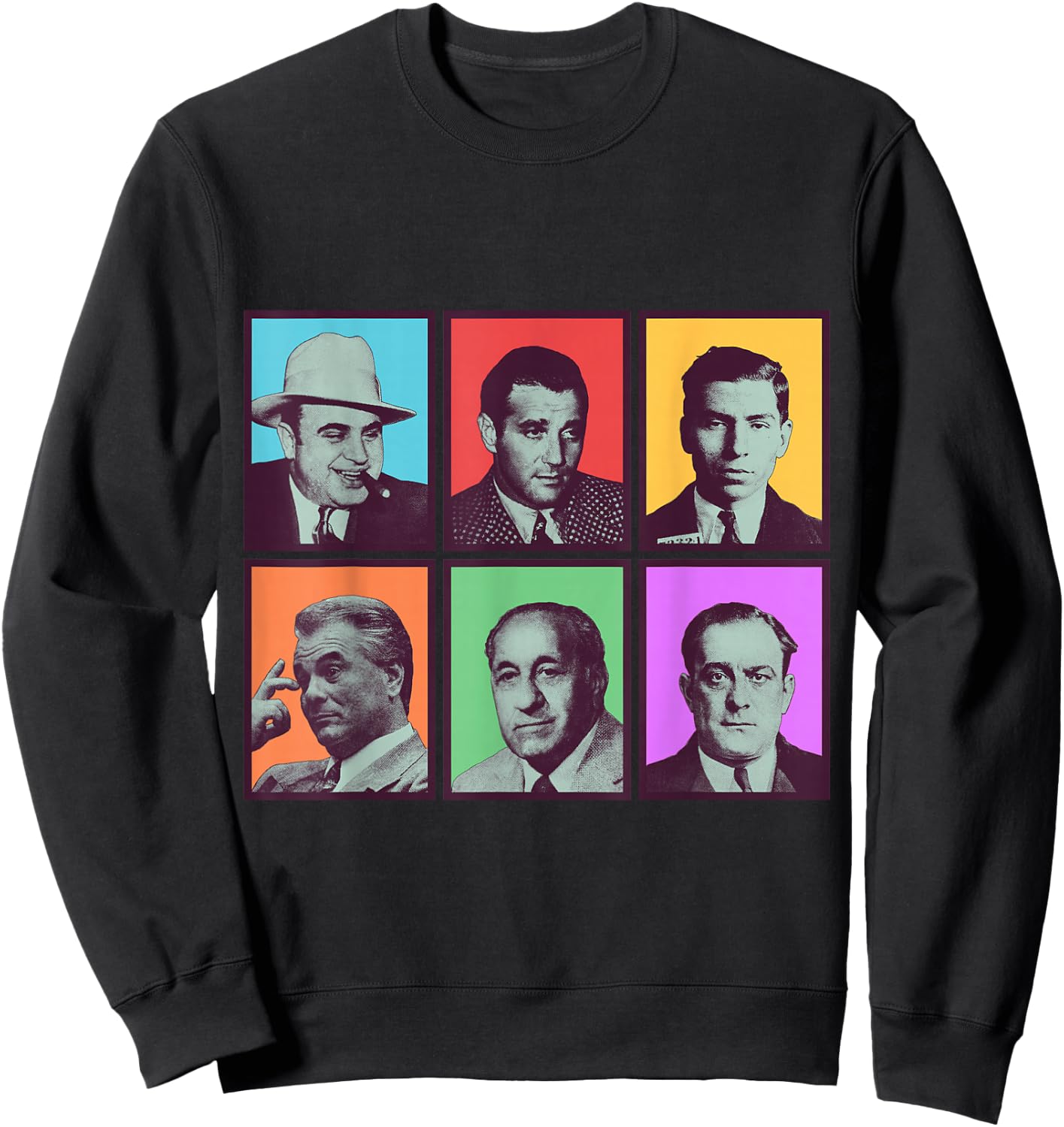 American Gangsters Mafia Bosses Small Sweatshirt - Sweatshirt | Black