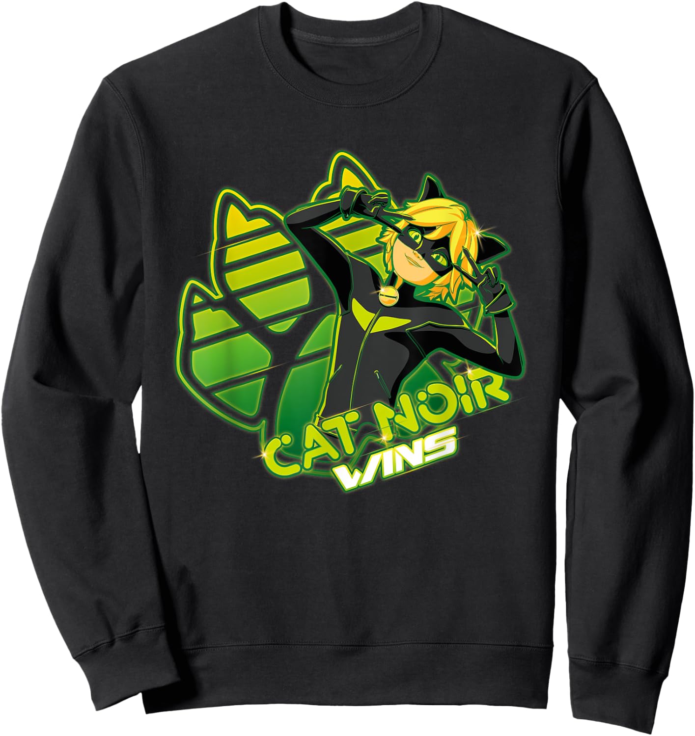 Miraculous Ladybug - Gamer Collection - Cat Noir Wins Sweatshirt - Sweatshirt | Black